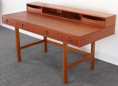Danish Teak Flip Top Desk by Peter Løvig Nielsen, 1973