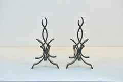 Raymond Subes "Flame" Andirons