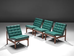 Knudsen & Lind Moduline Loungesessel aus Leder in Türkis