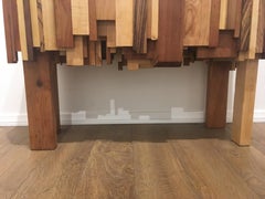 Mixed Wood and Acrylic Paint Table by Artist Ben Darby