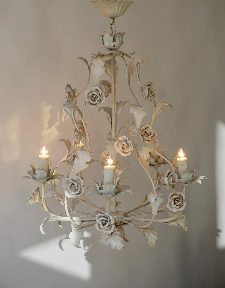 Italian Flower Chandelier For Sale at 1stDibs