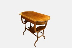 Mahogany and Maple Inlaid Work or Occasional Table
