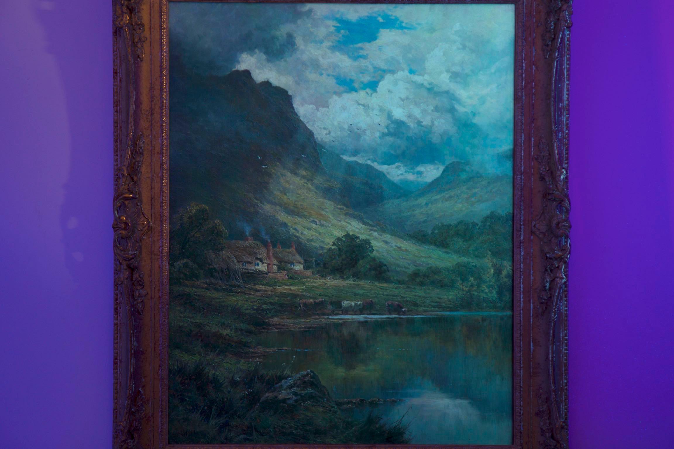 Henry Parker Oil Landscape Painting of Shepherd’s Cottage 11
