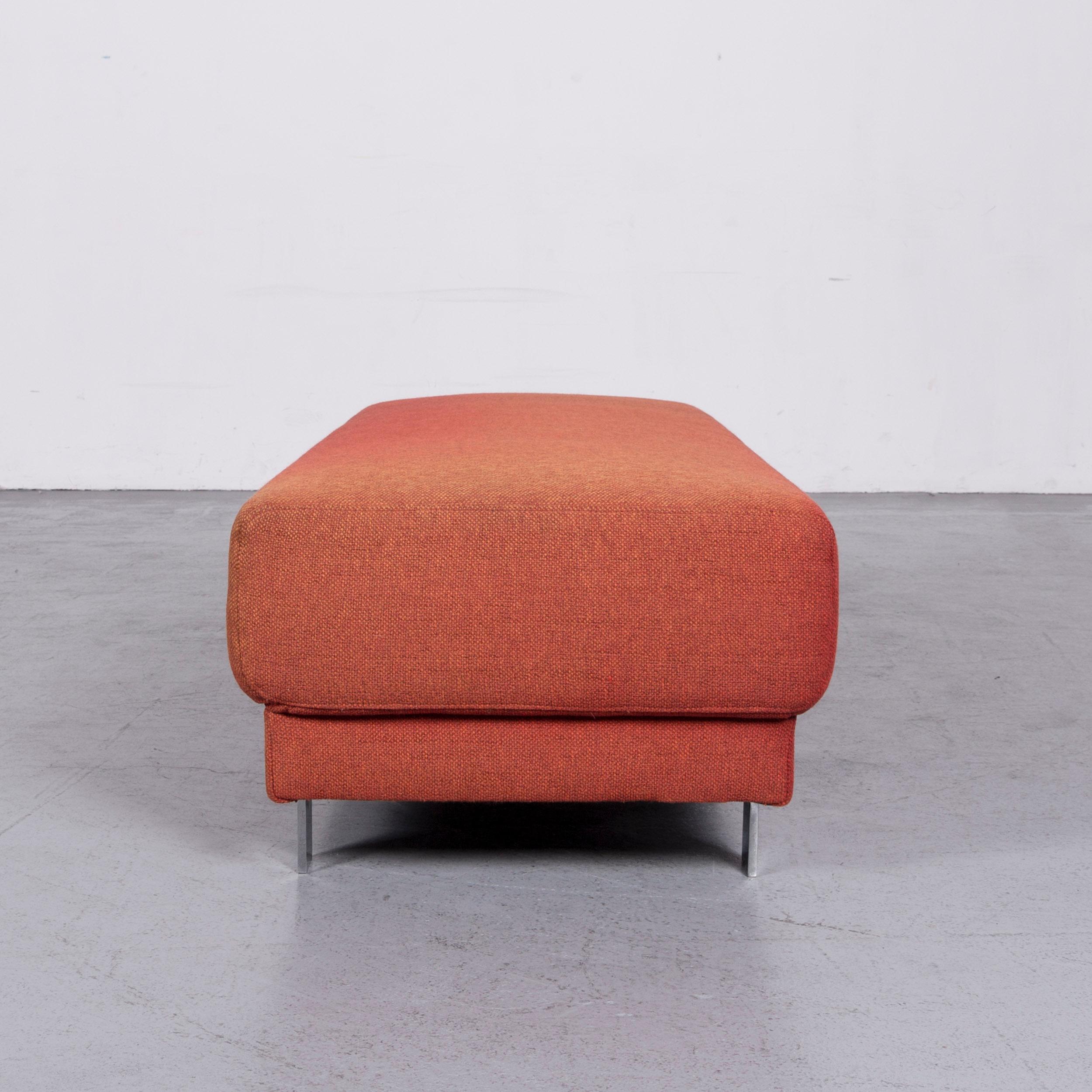 Ewald Schillig Brand Face Designer Sofa Footstool Set Fabric Red Corner Couch For Sale 12