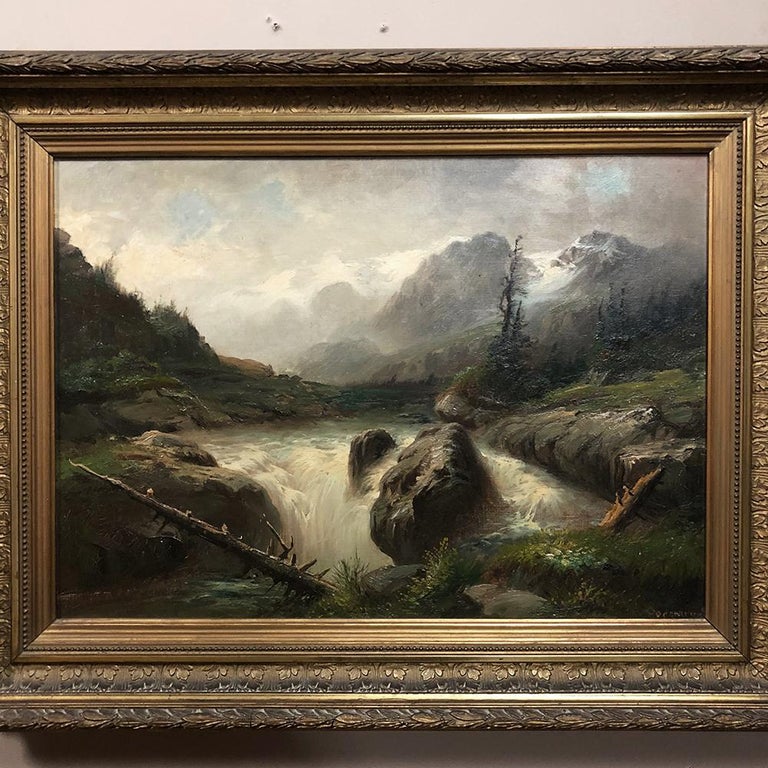 Pair of 19th Century Framed Oil Paintings on Canvas by Regnier at 1stDibs