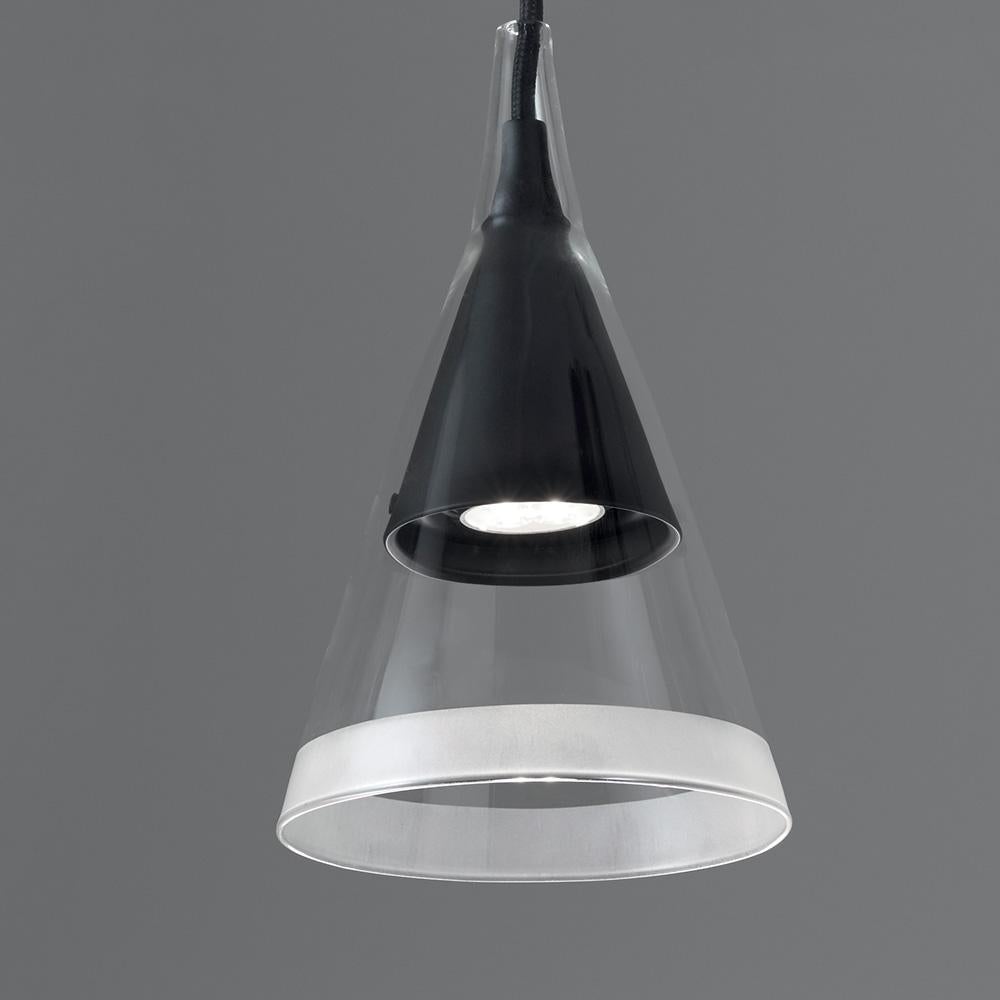 Modern Artemide Vigo Light with Suspension in Black by David Chipperfield