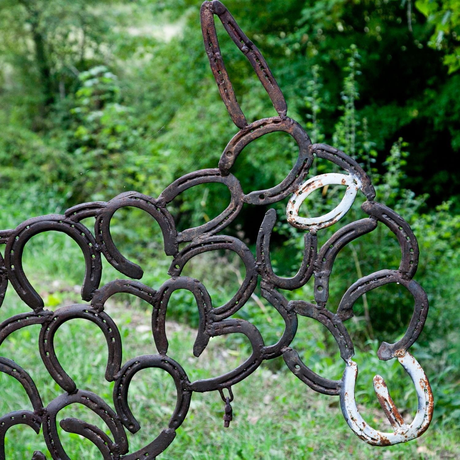 Rustic Iron Sculpture of a Donkey, 20th Century