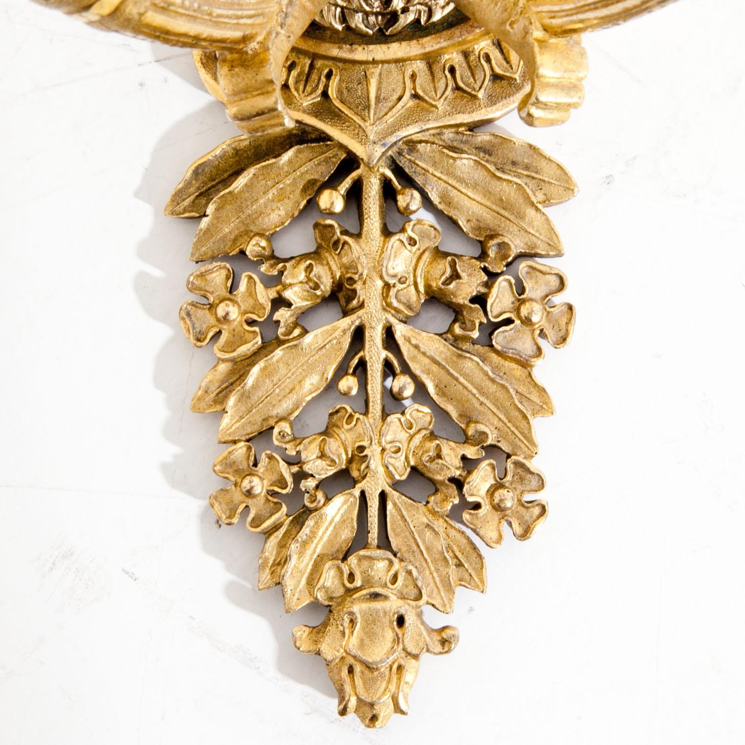 Empire Gilt-Bronze Wall Appliques, France