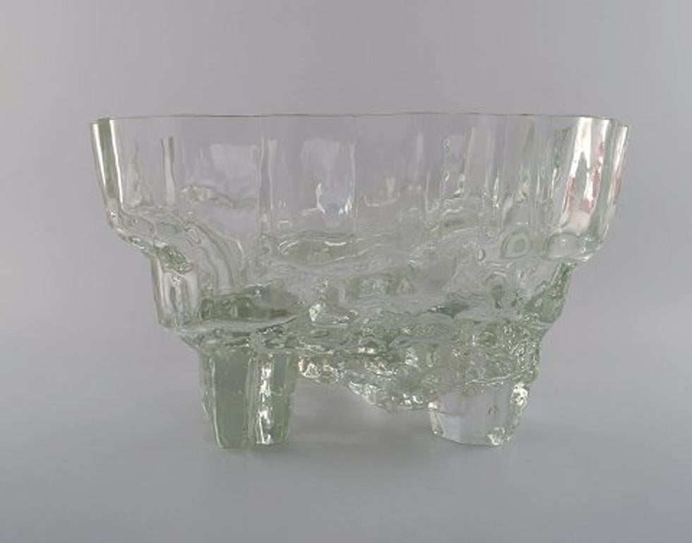 Scandinavian Modern Iittala, Tapio Wirkkala Huge Art Glass Bowl, Model Number 3543