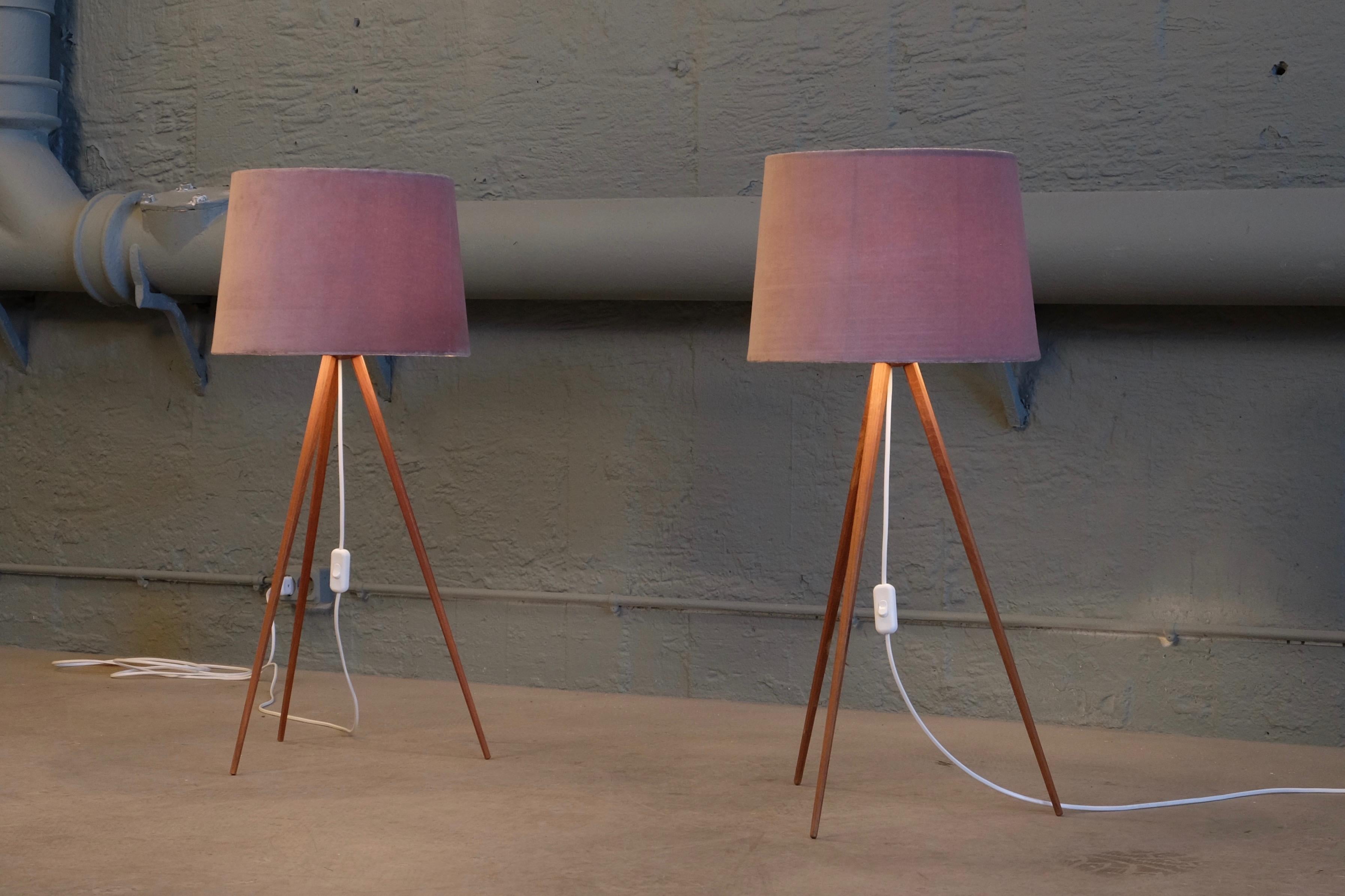 Scandinavian Modern Rare Pair of Swedish Table or Floor Lamps, 1950s For Sale
