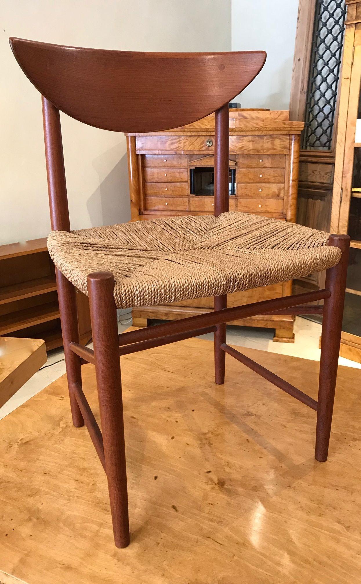 Mid-Century Modern Set of Six Dining Chairs by Peter Hvidt & Orla Molgaard Neilson