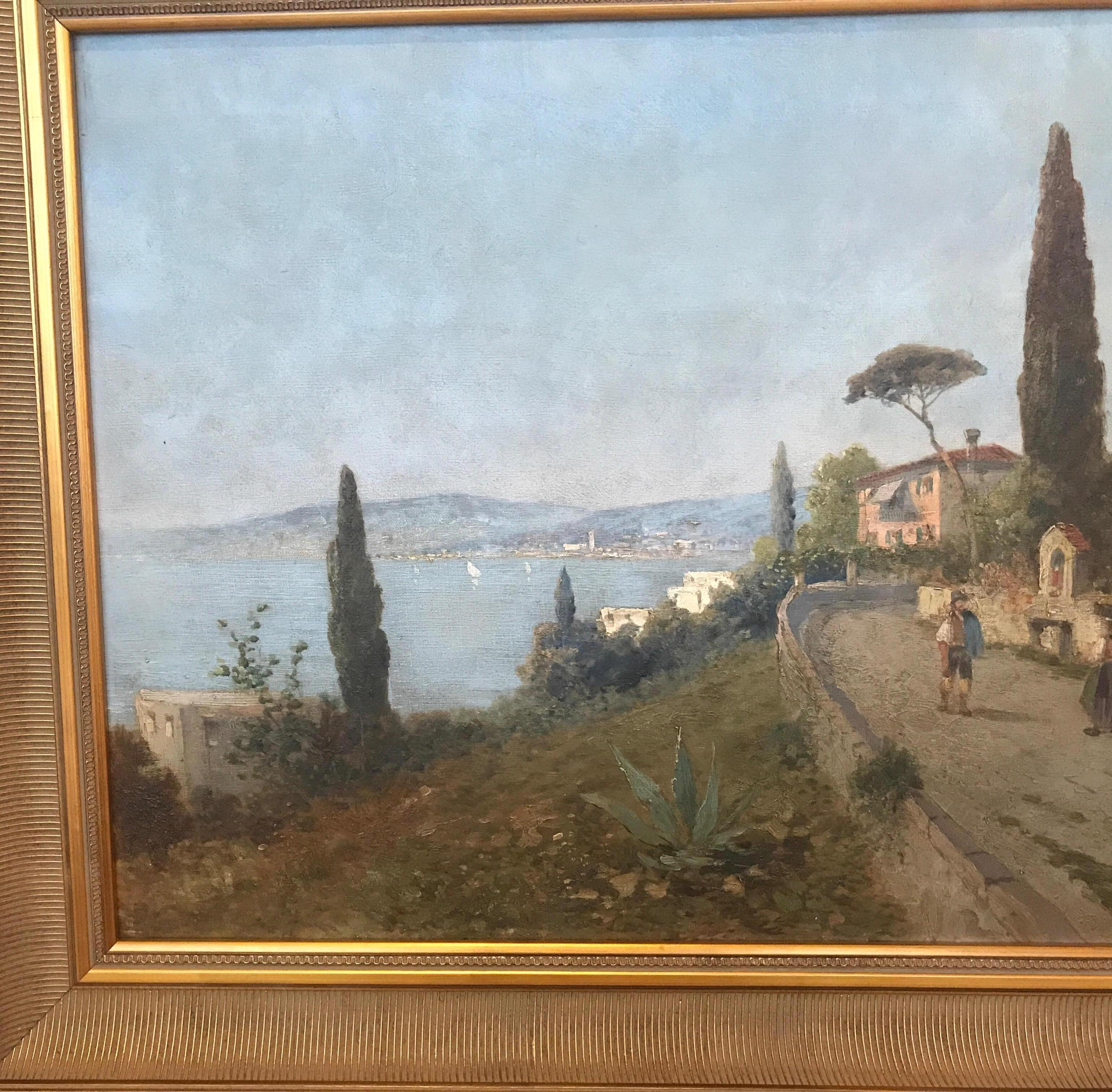 Austrian 19th Century Oil Painting on Canvas Landscape by George Fischhof, Austria