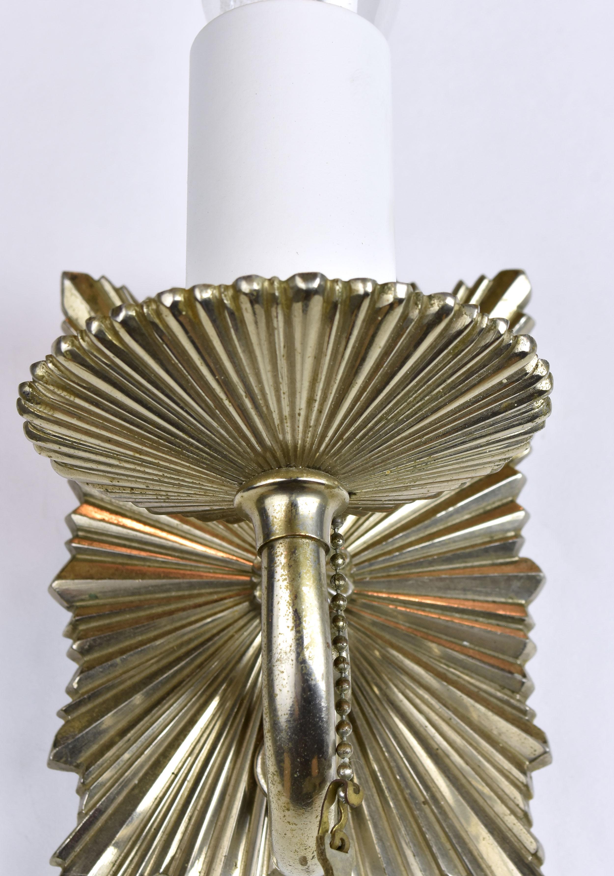 American Silver Plated 'Caldwell' Sconce, Pair
