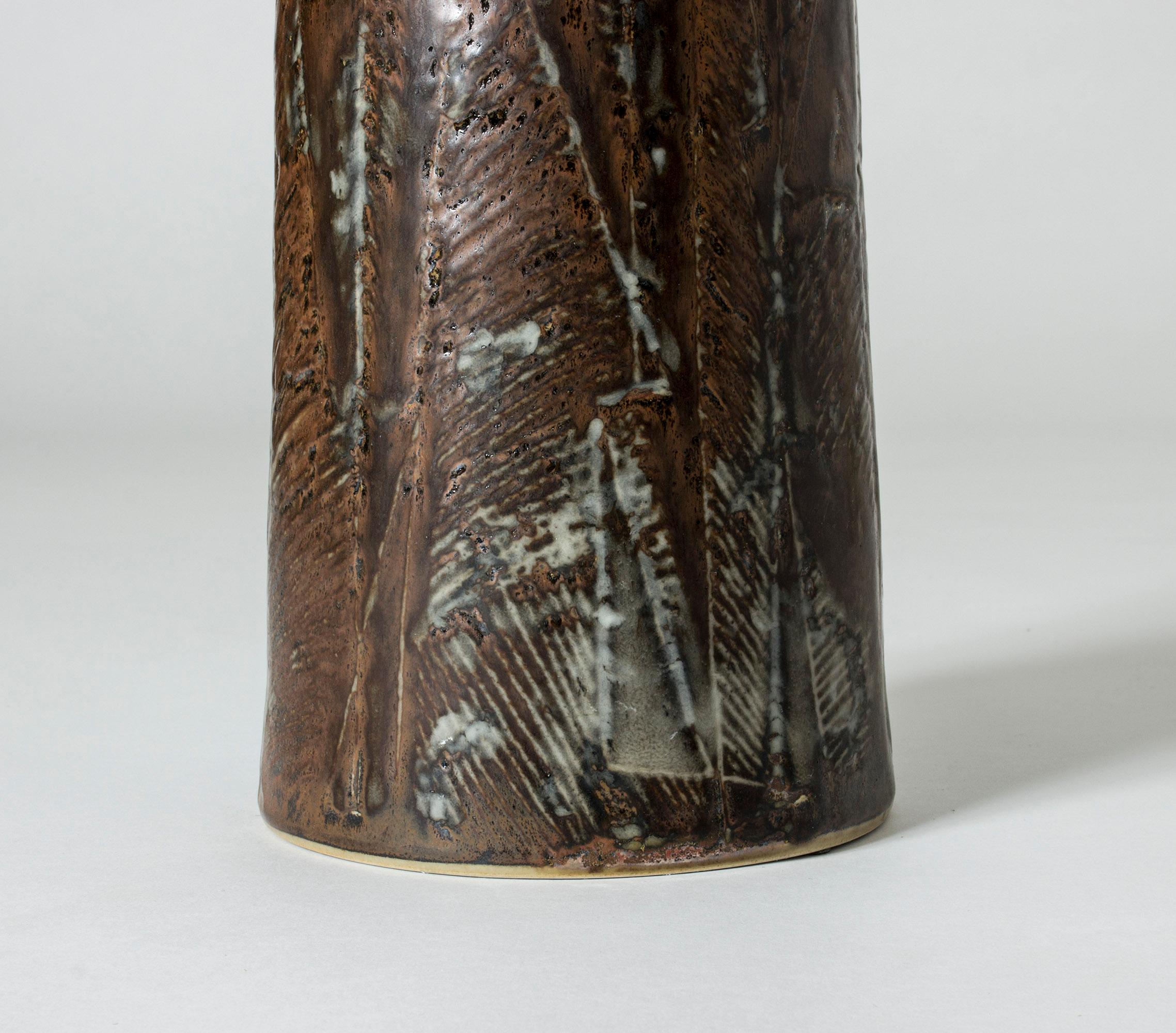 Scandinavian Modern Midcentury Stoneware Floor Vase by Carl-Harry Stålhane For Sale