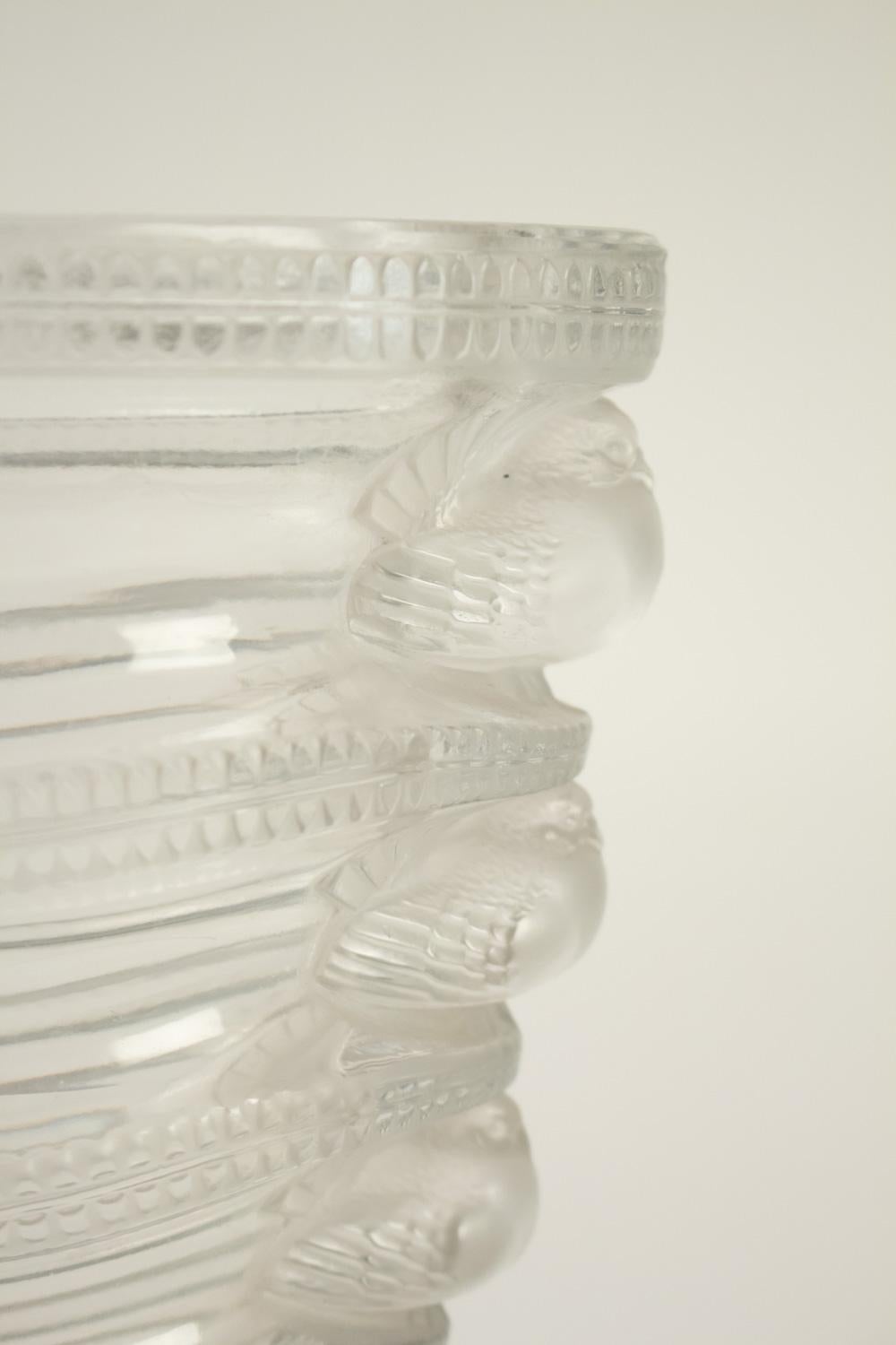 Art Deco Rene Lalique Vase Saint-Marc For Sale