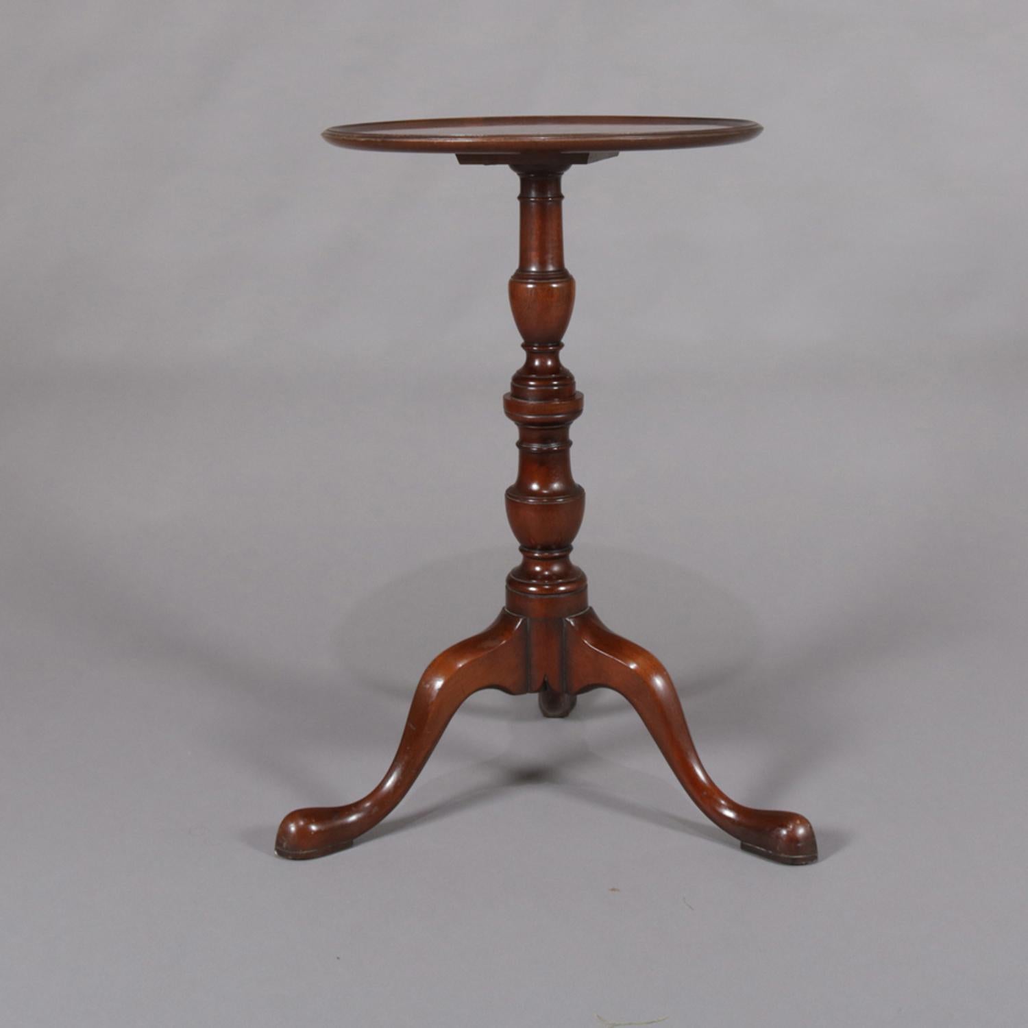 American Vintage Queen Anne Mahogany Tripod Side Stand by Kittinger, circa 1940