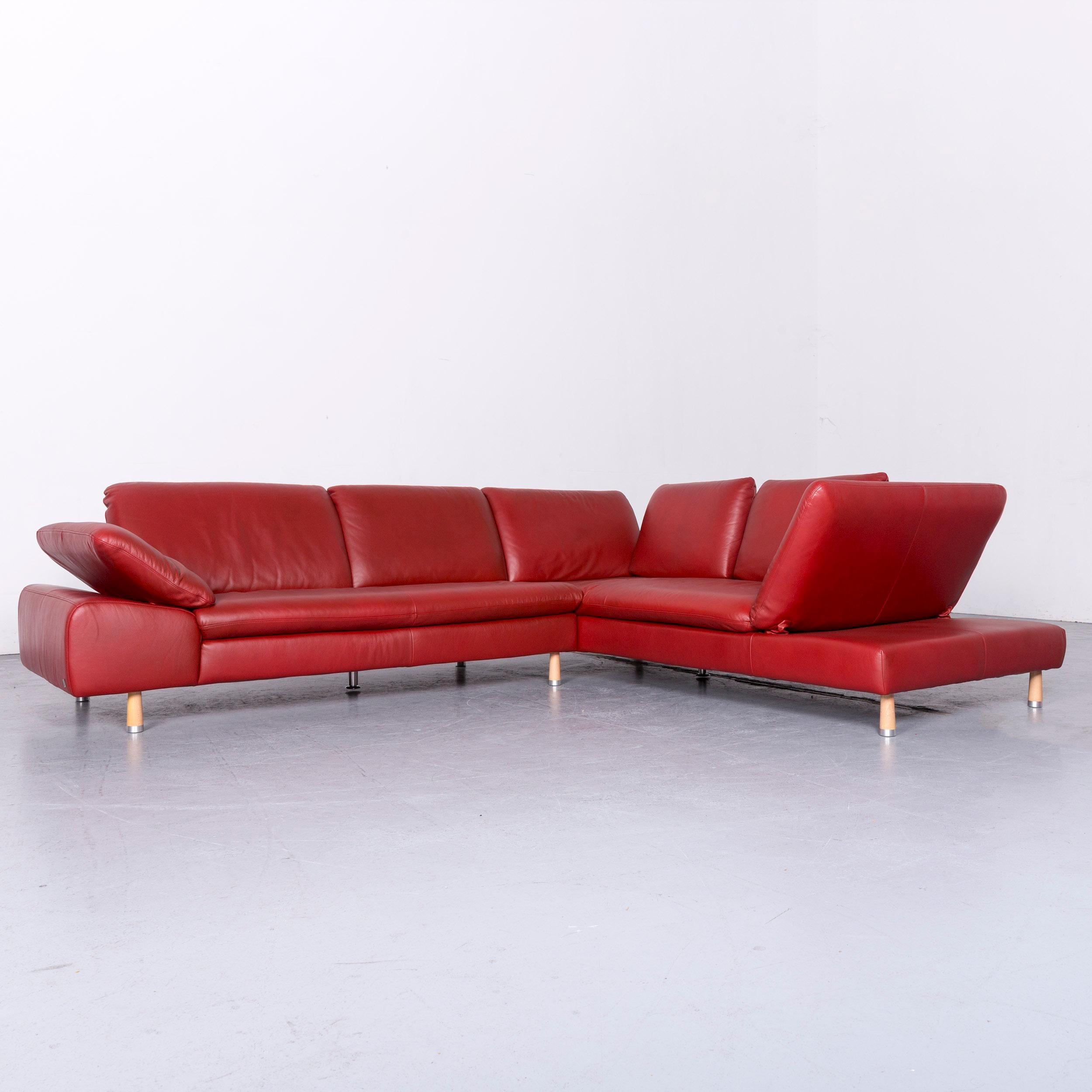 red corner sofa