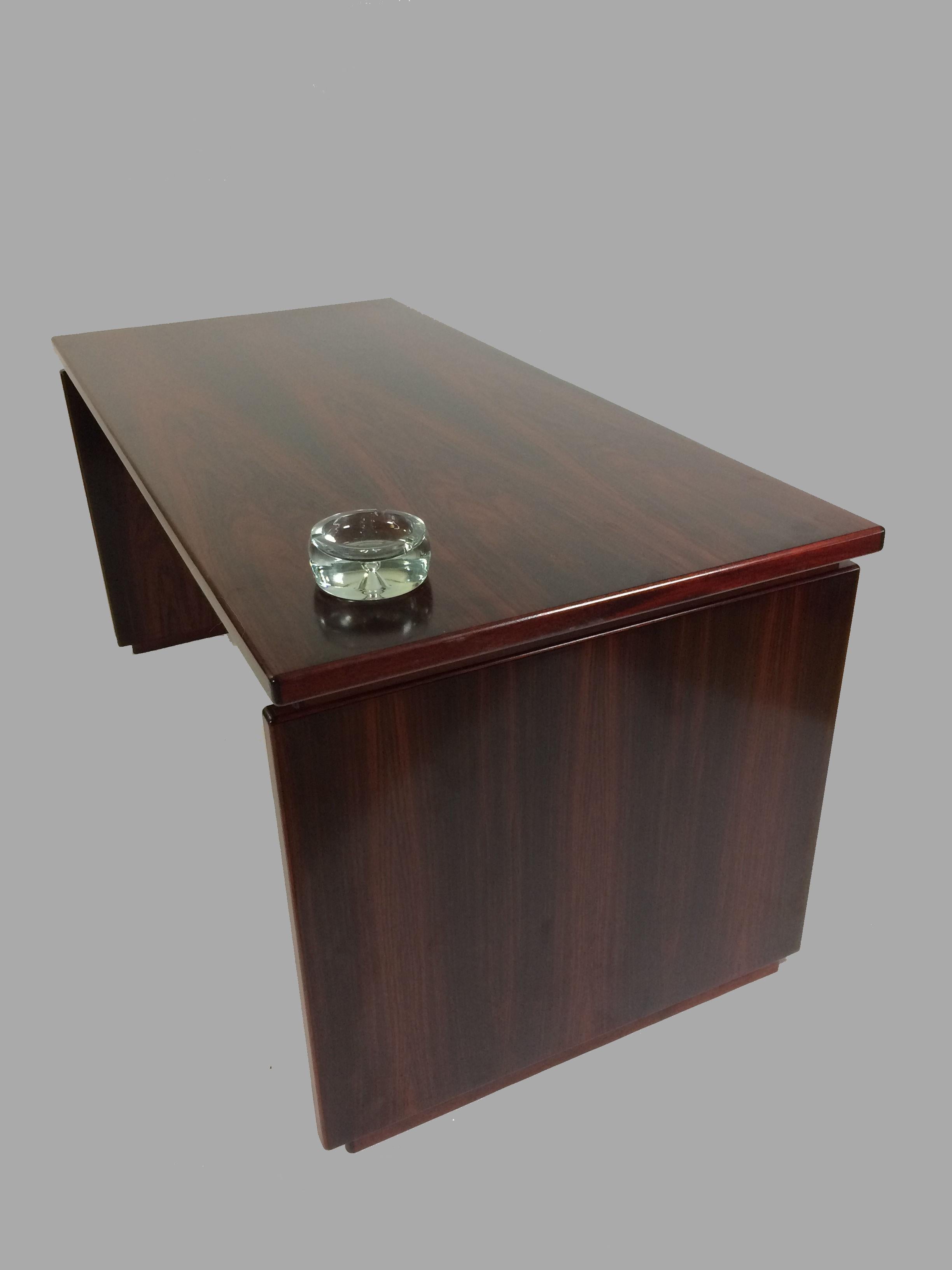 Scandinavian Modern 1990s Excecutive Desk in Rosewood by Bent Silberg for Bent Silberg Mobler