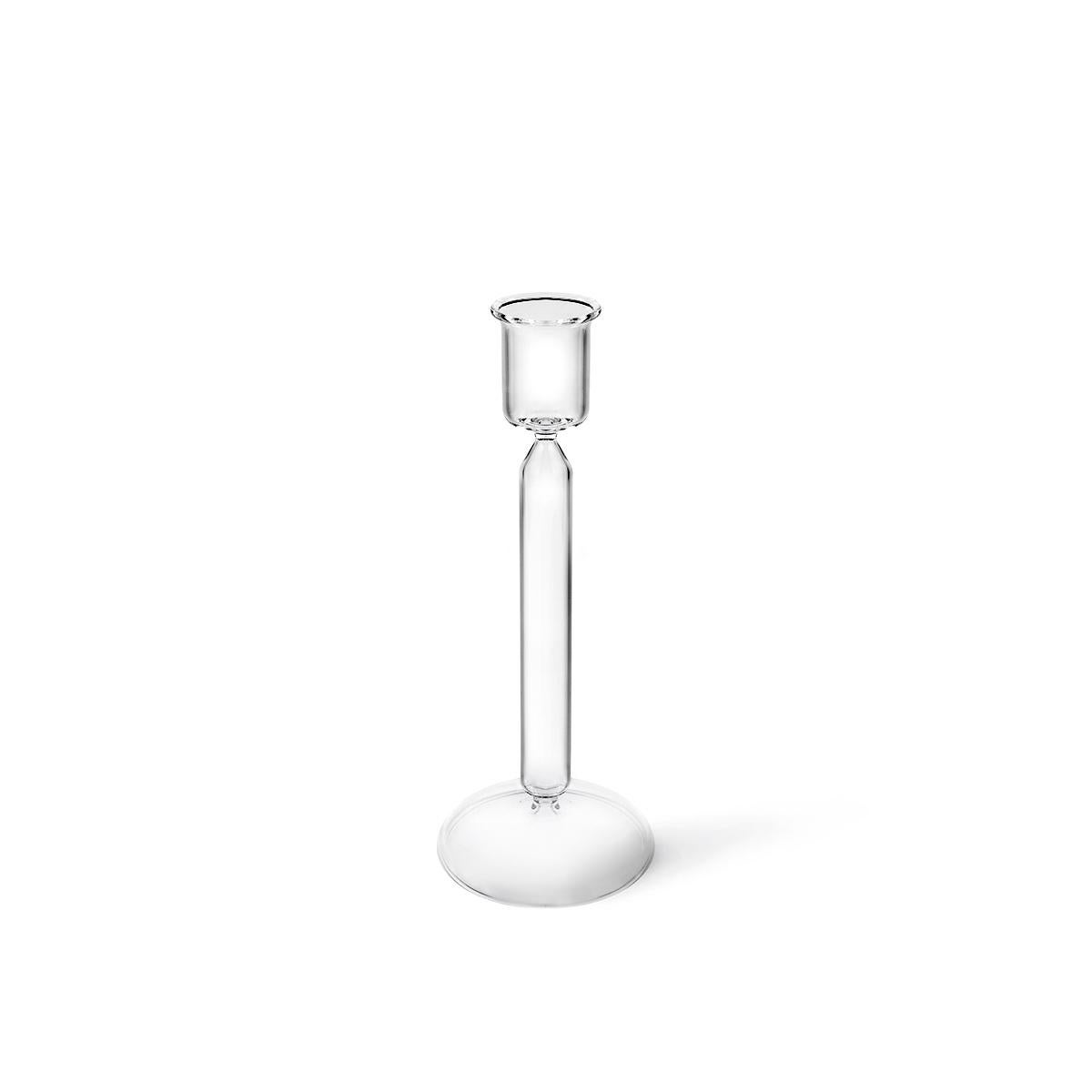 Modern Luna Handmade Blown Glass Candleholder Designed by Aldo Cibic For Sale