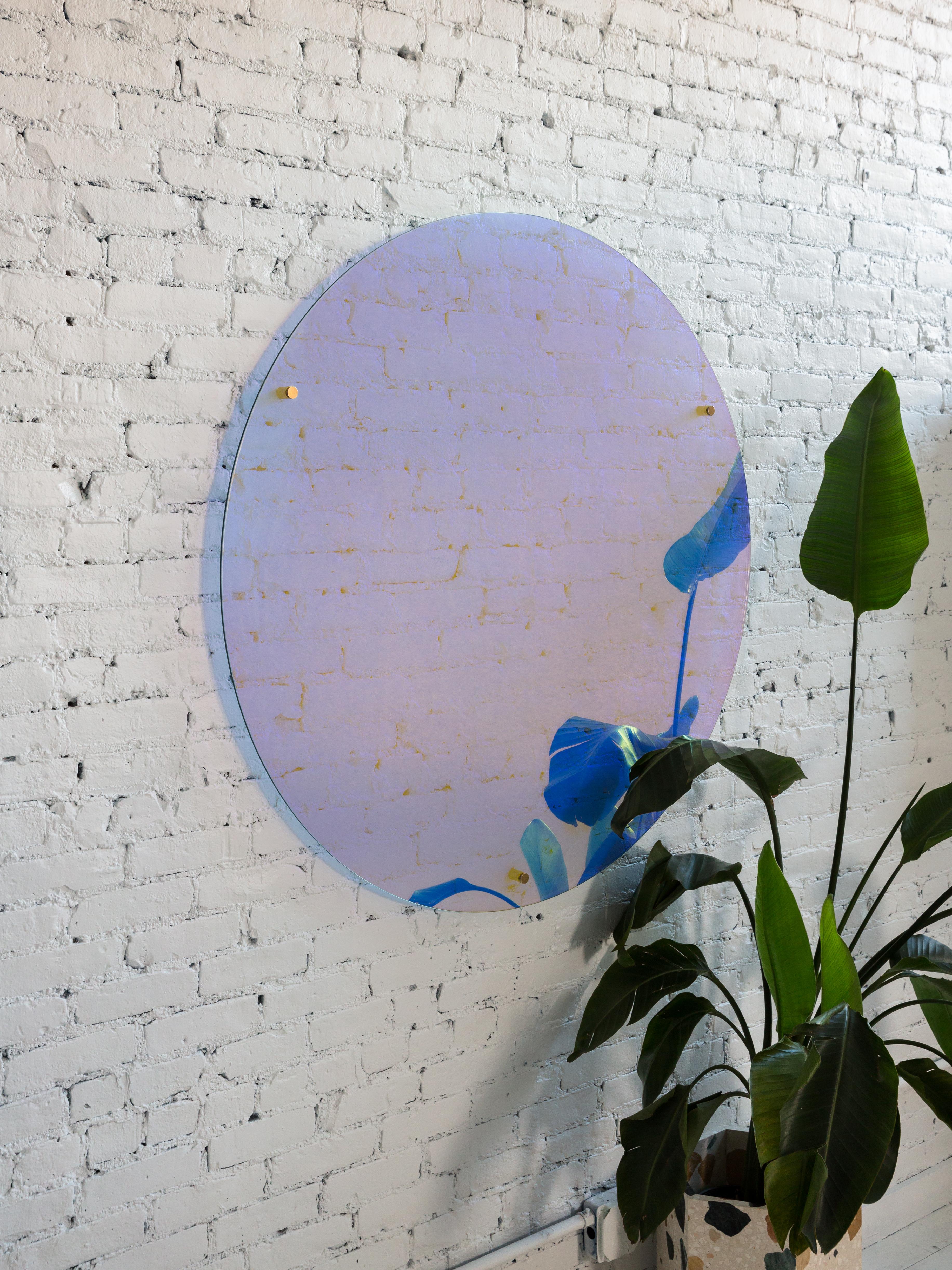 American Contemporary Floating Stand off Mirror by Fort Standard, in Stock