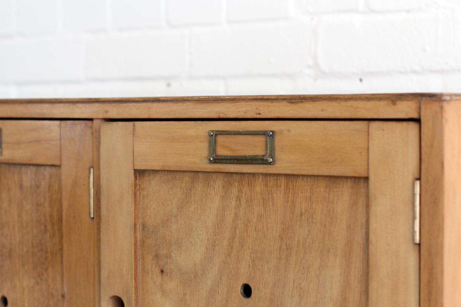 Industrial English Oak School Lockers, circa 1930s