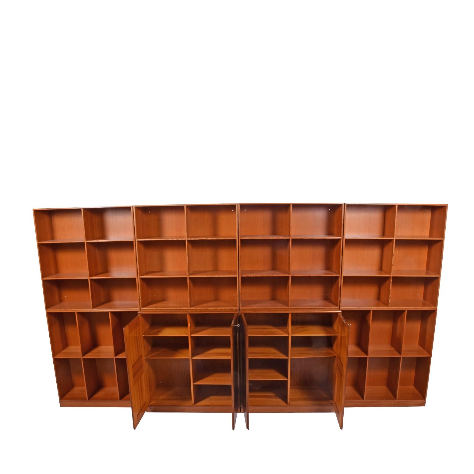 Scandinavian Modern Mogens Koch Oregon Pine Bookcase or Wall Unit for Rud Rasmussen