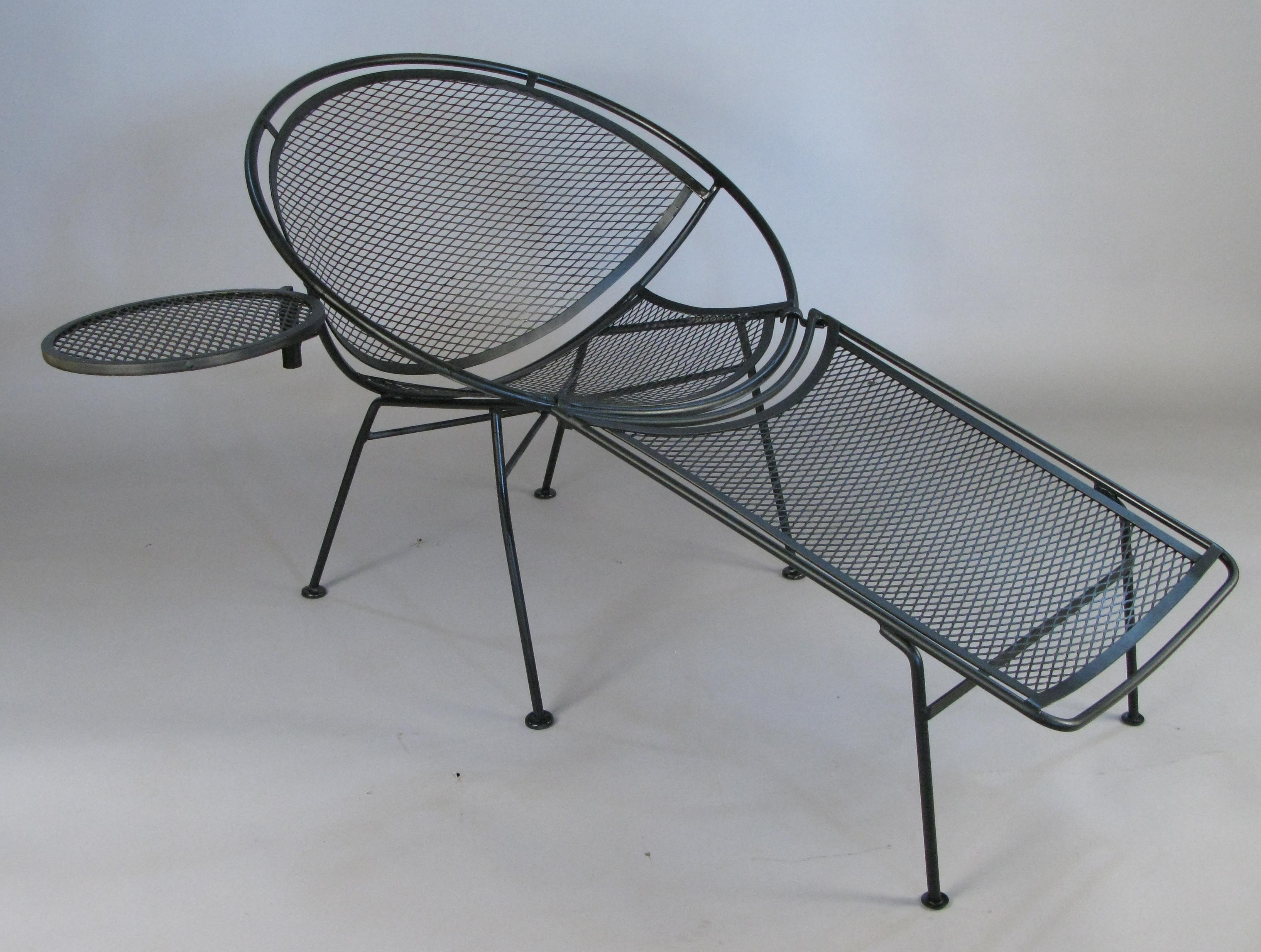American Pair of Vintage Salterini 'Radar' Lounge Chairs with Ottoman
