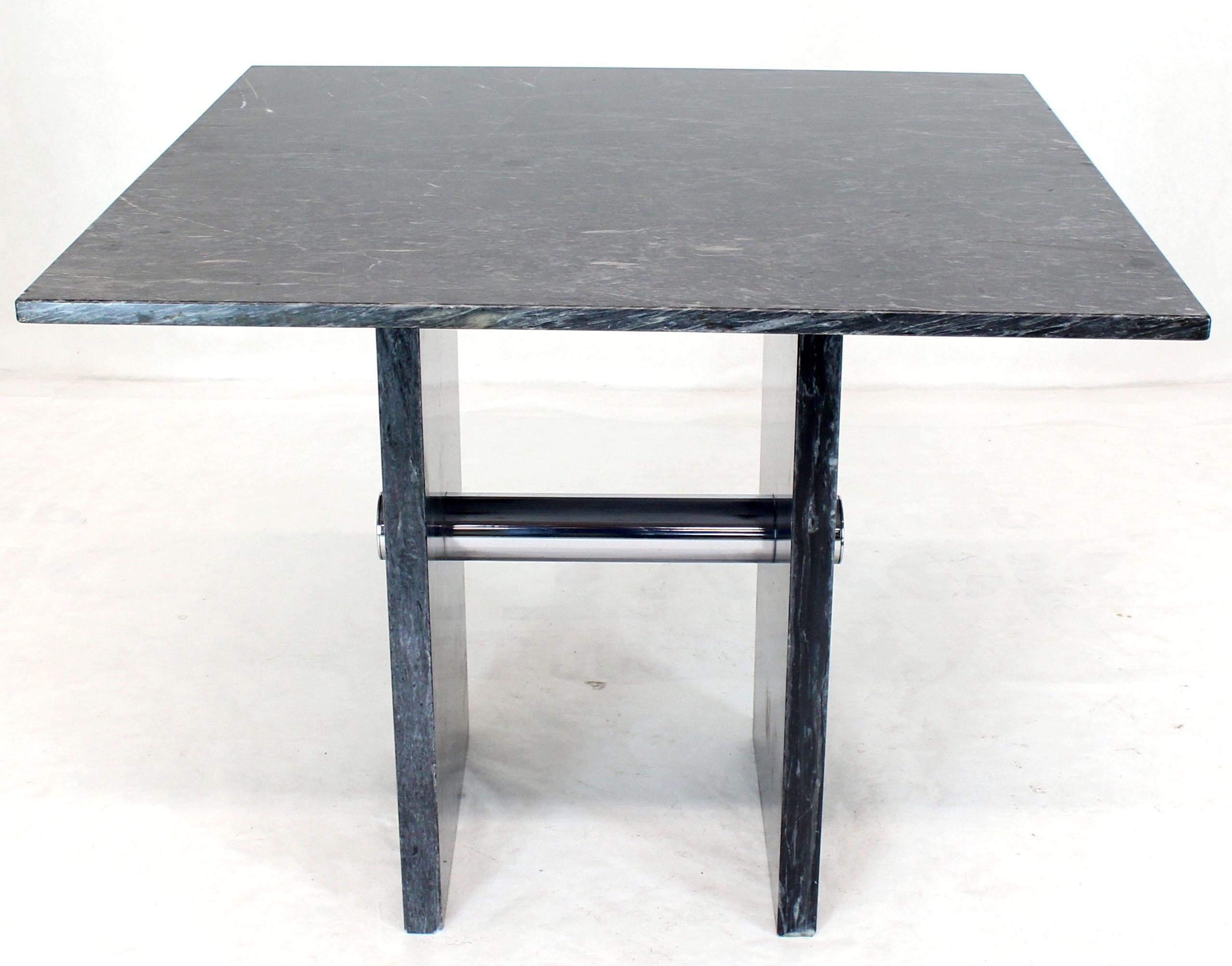 small square marble table