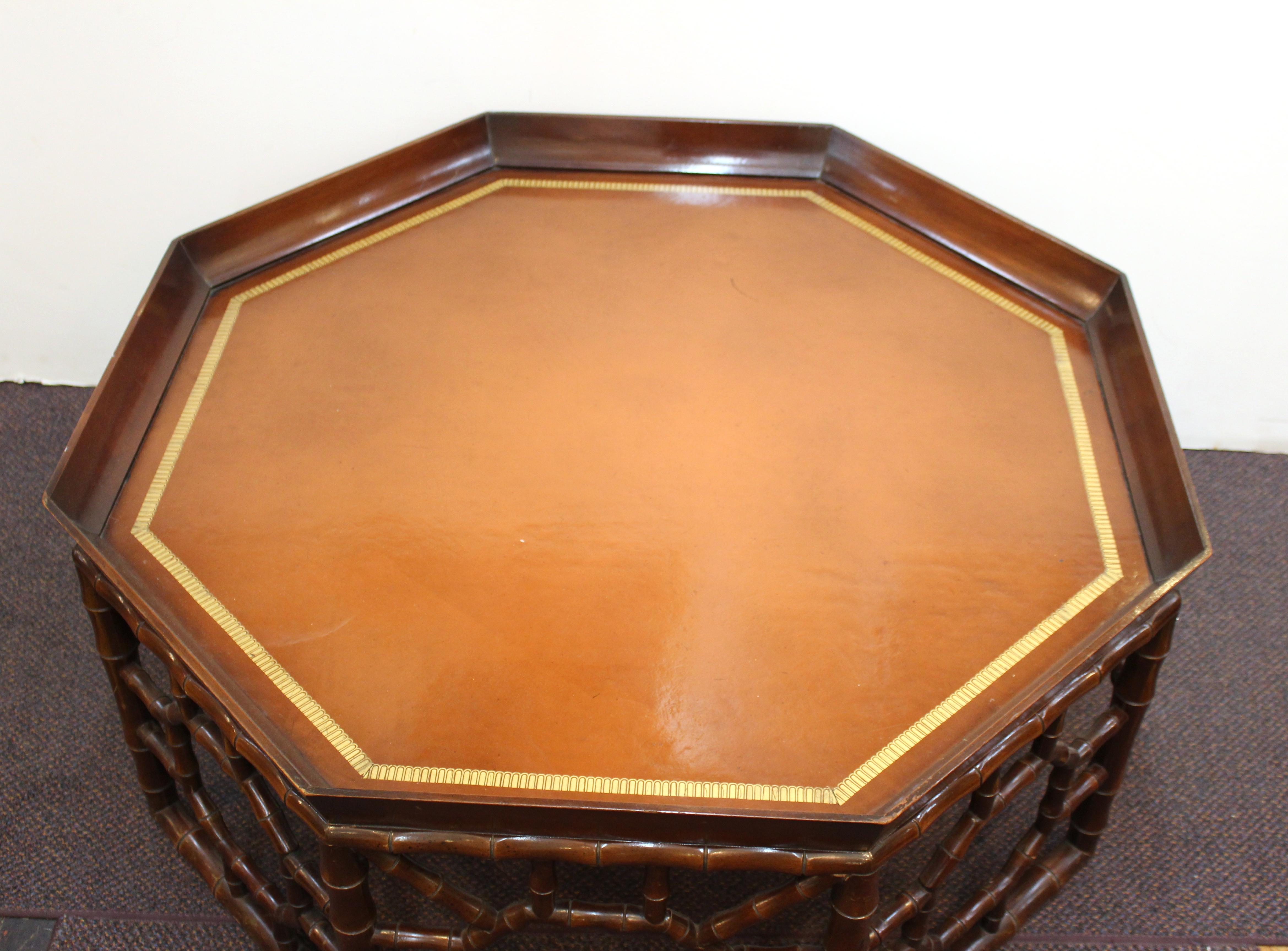 hexagonal coffee table wood