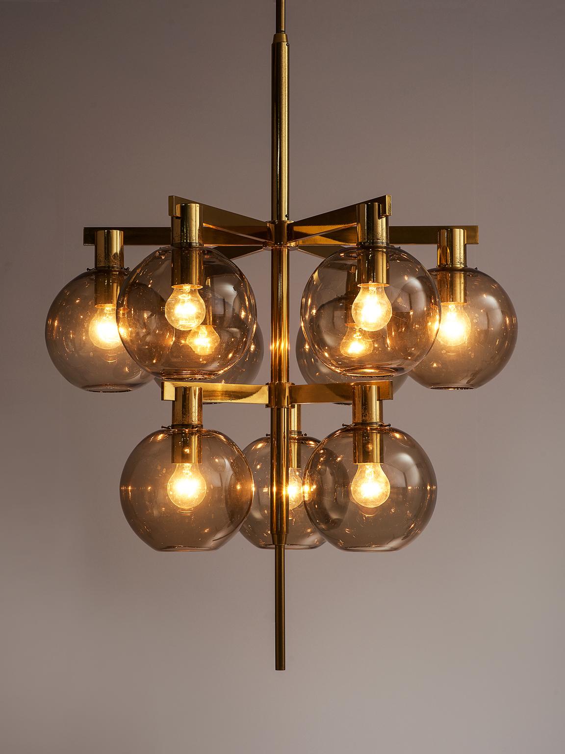 Scandinavian Modern Hans-Agne Jakobsson Brass Chandelier