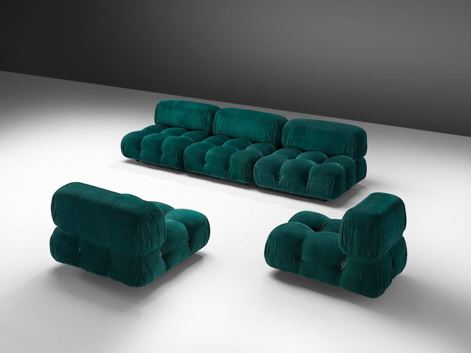 green corduroy sectional