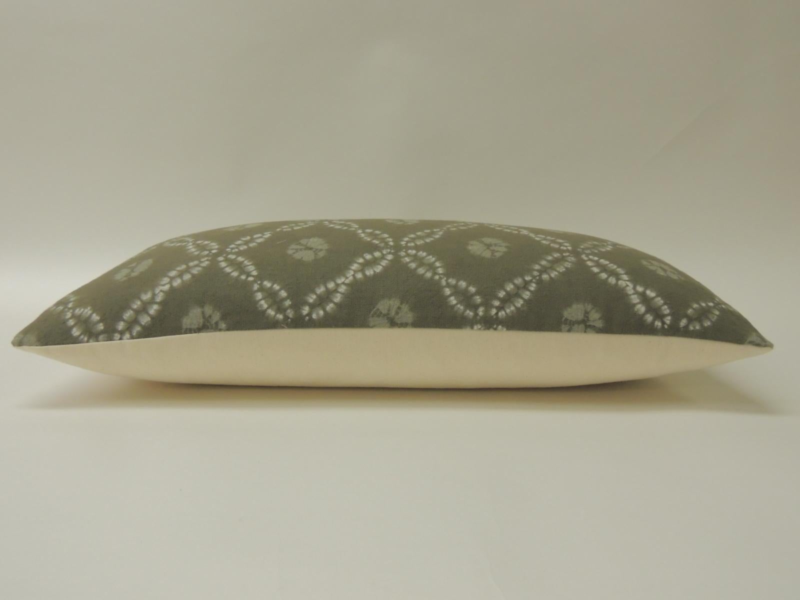 Japonisme Vintage Green Japanese Boro Futon Decorative Bolster Pillow
