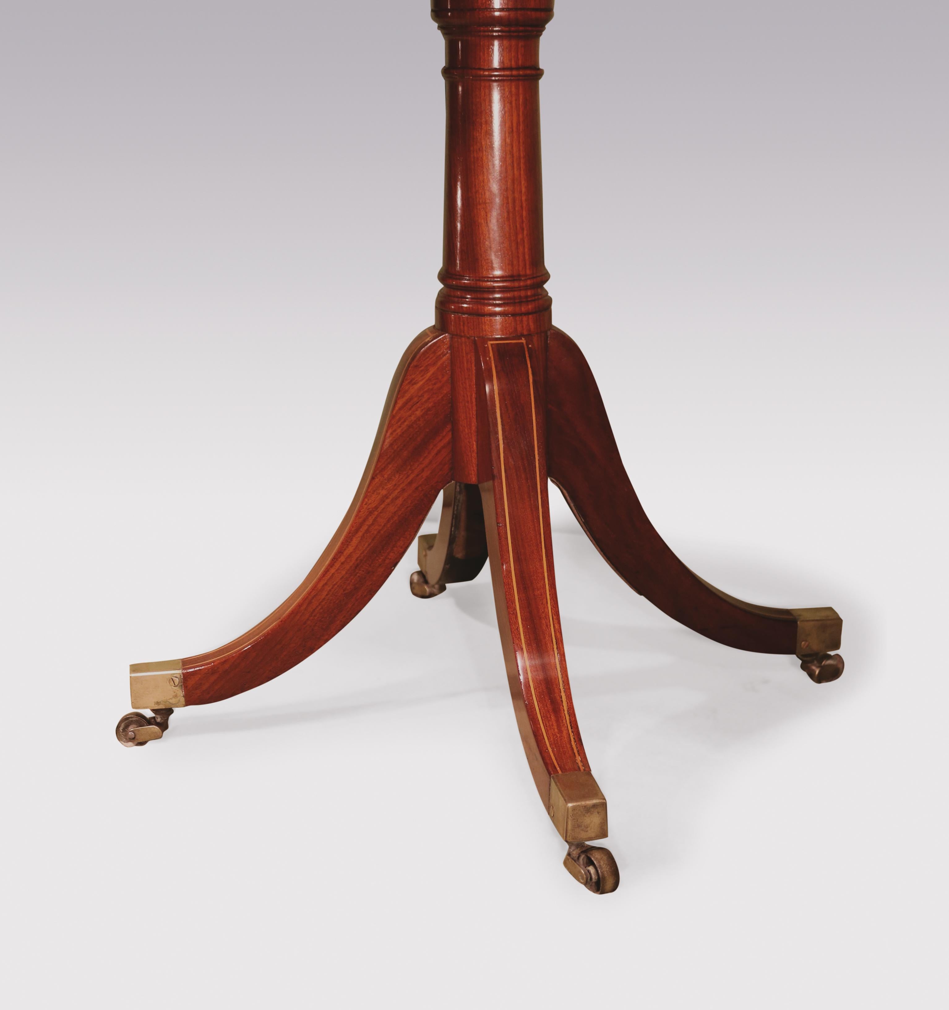 Polished 19th Century George III Centre Pedestal Sofa Table