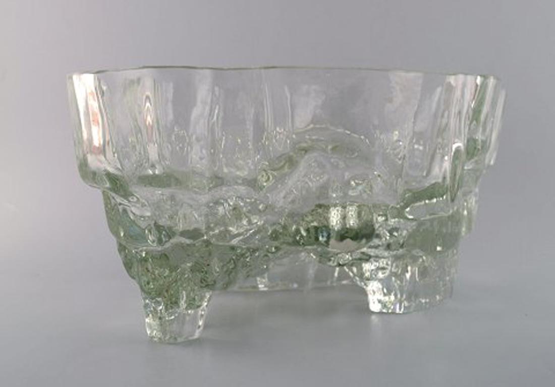 Finnish Iittala, Tapio Wirkkala Huge Art Glass Bowl, Model Number 3543