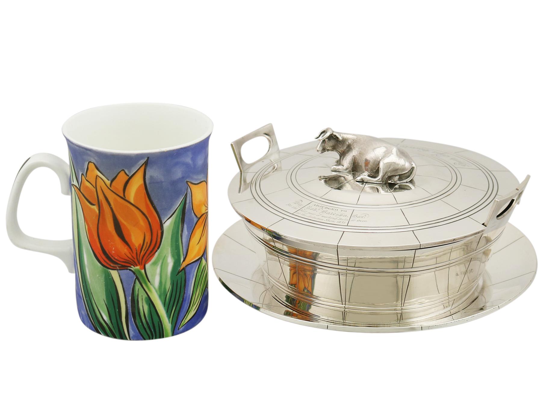 Great Britain (UK) Sterling Silver Butter Dish and Cover, 1830s