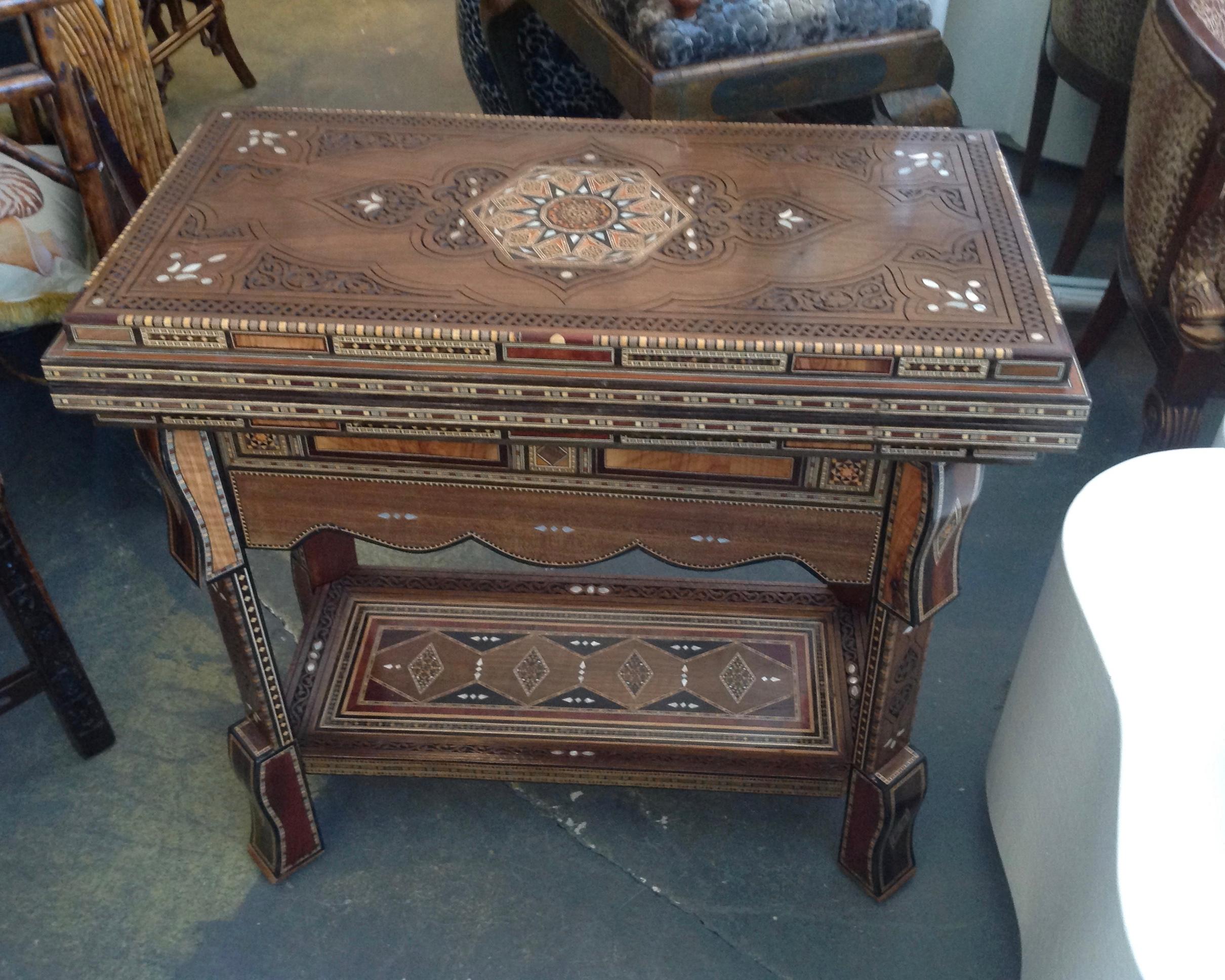 Moorish Moroccan Folding Game Table