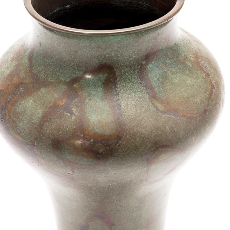 20th Century Understated Elegance, Japanese Bronze Vase from Takaoko