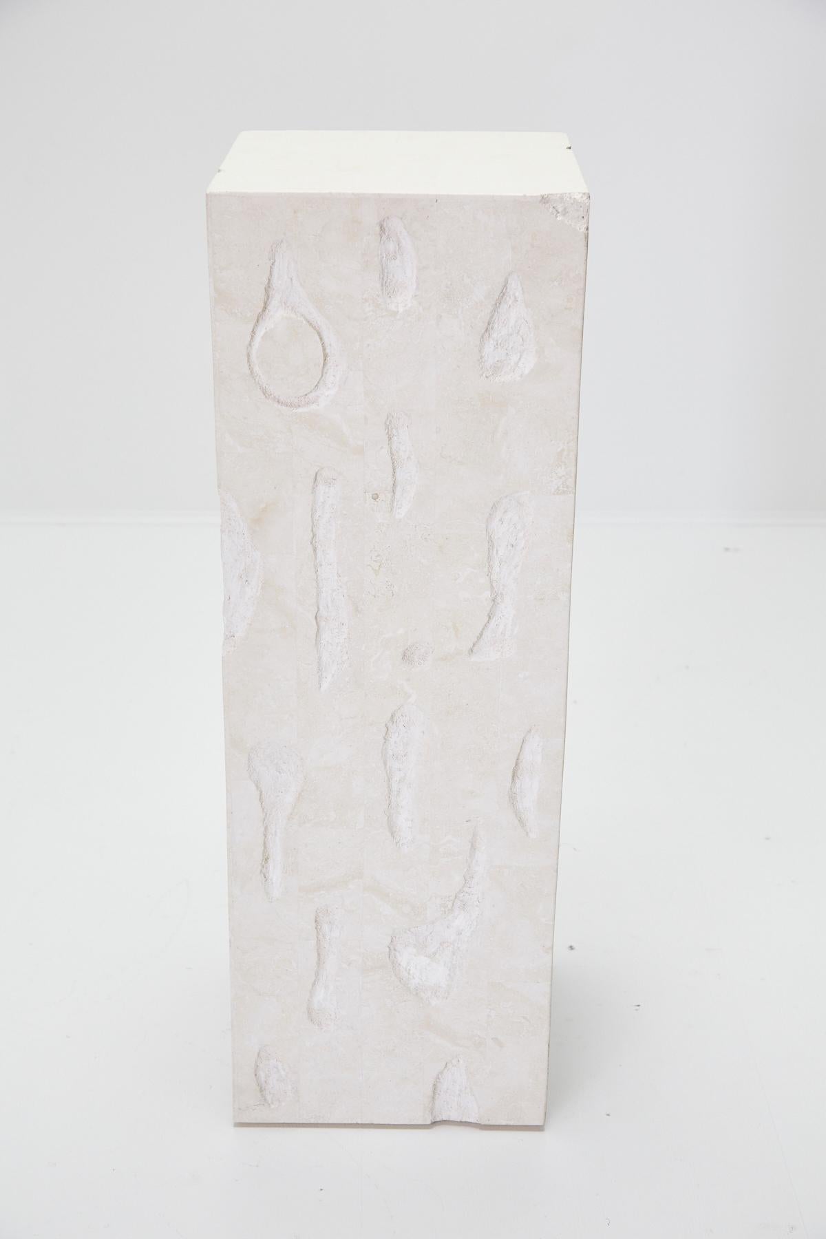 Philippine Postmodern Tessellated Stone Distressed Pedestal, 1990s