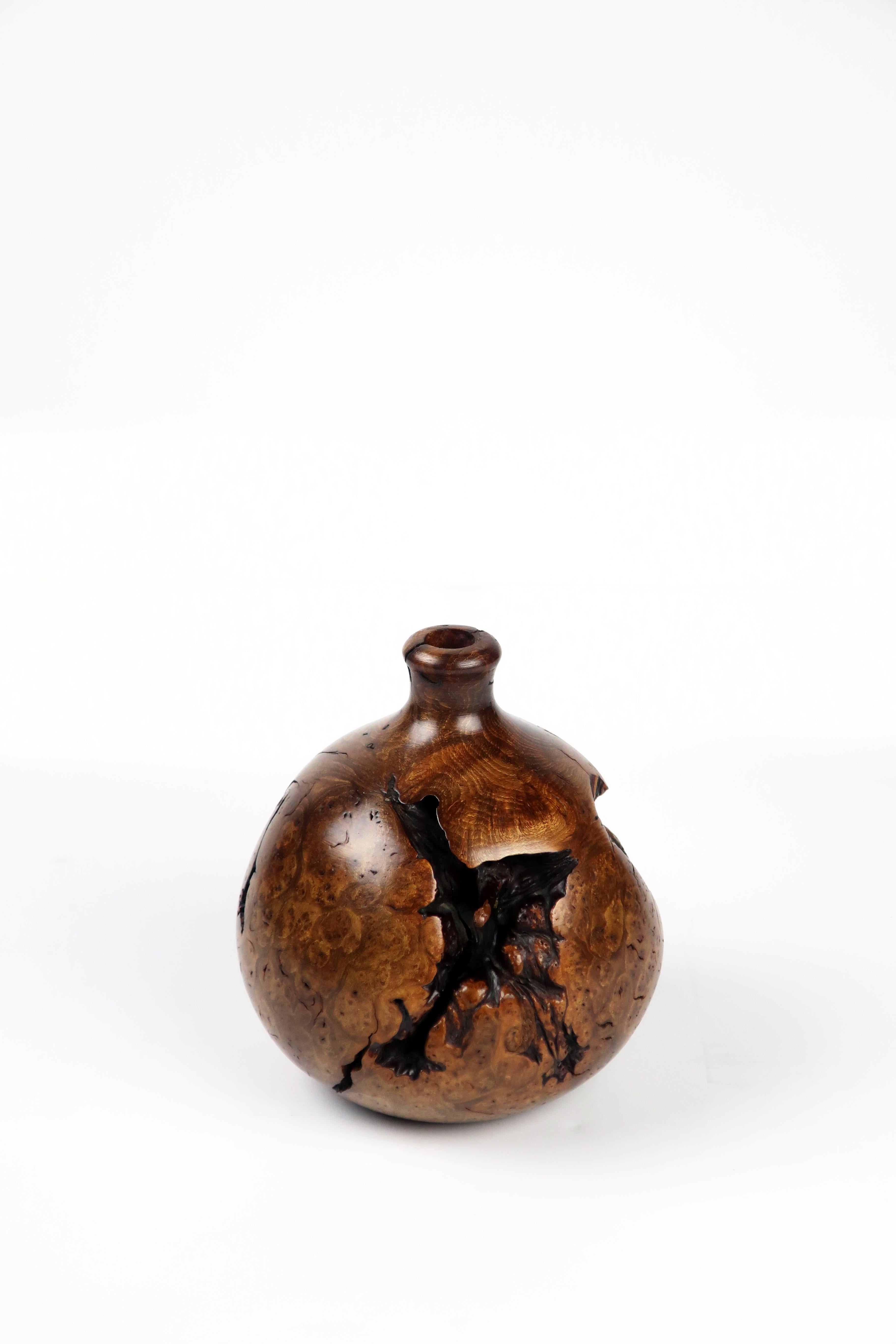 burlwood vase