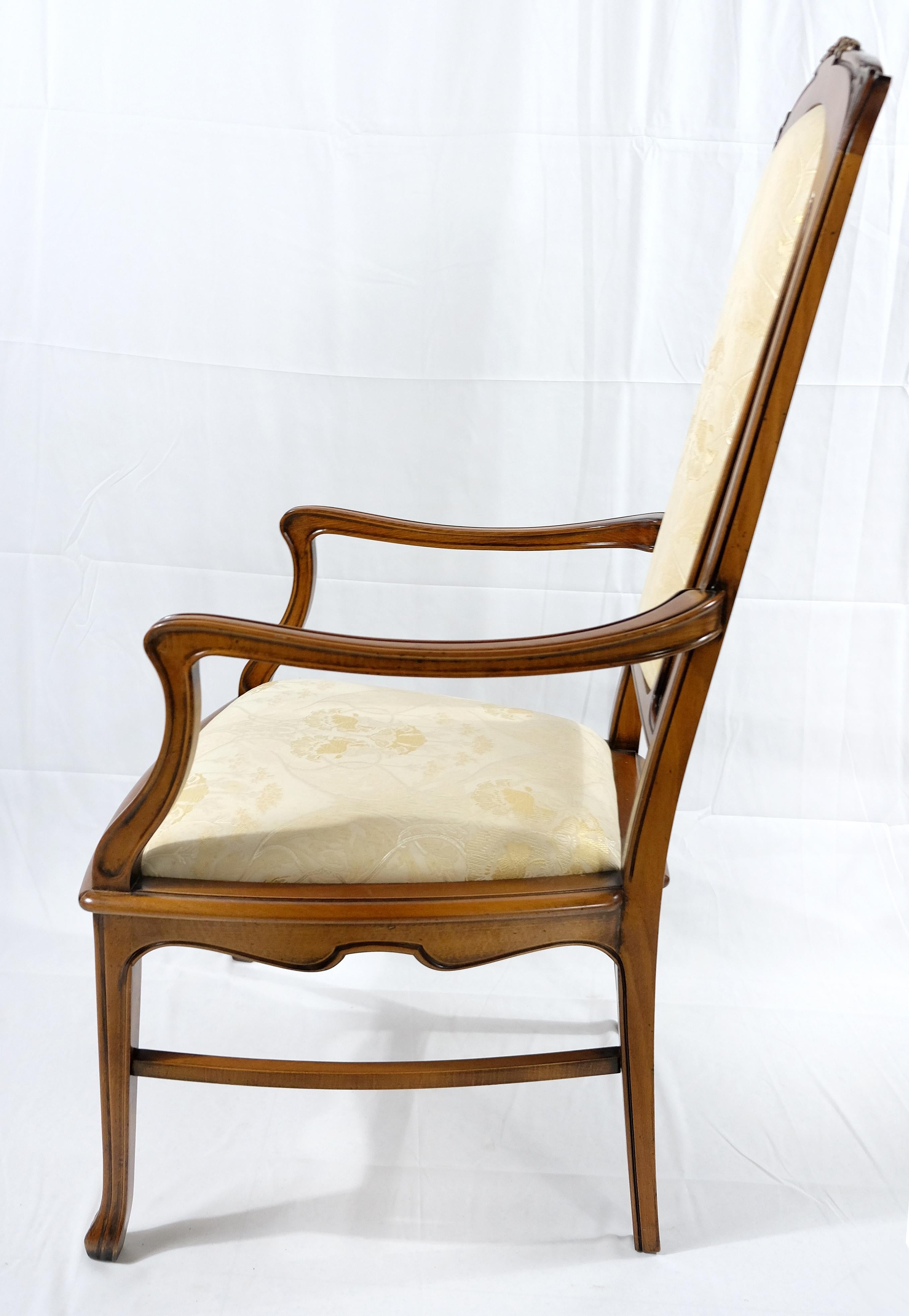 Italian  Medea Hand-Carved Art Nouveau Style Armchairs, Pair For Sale