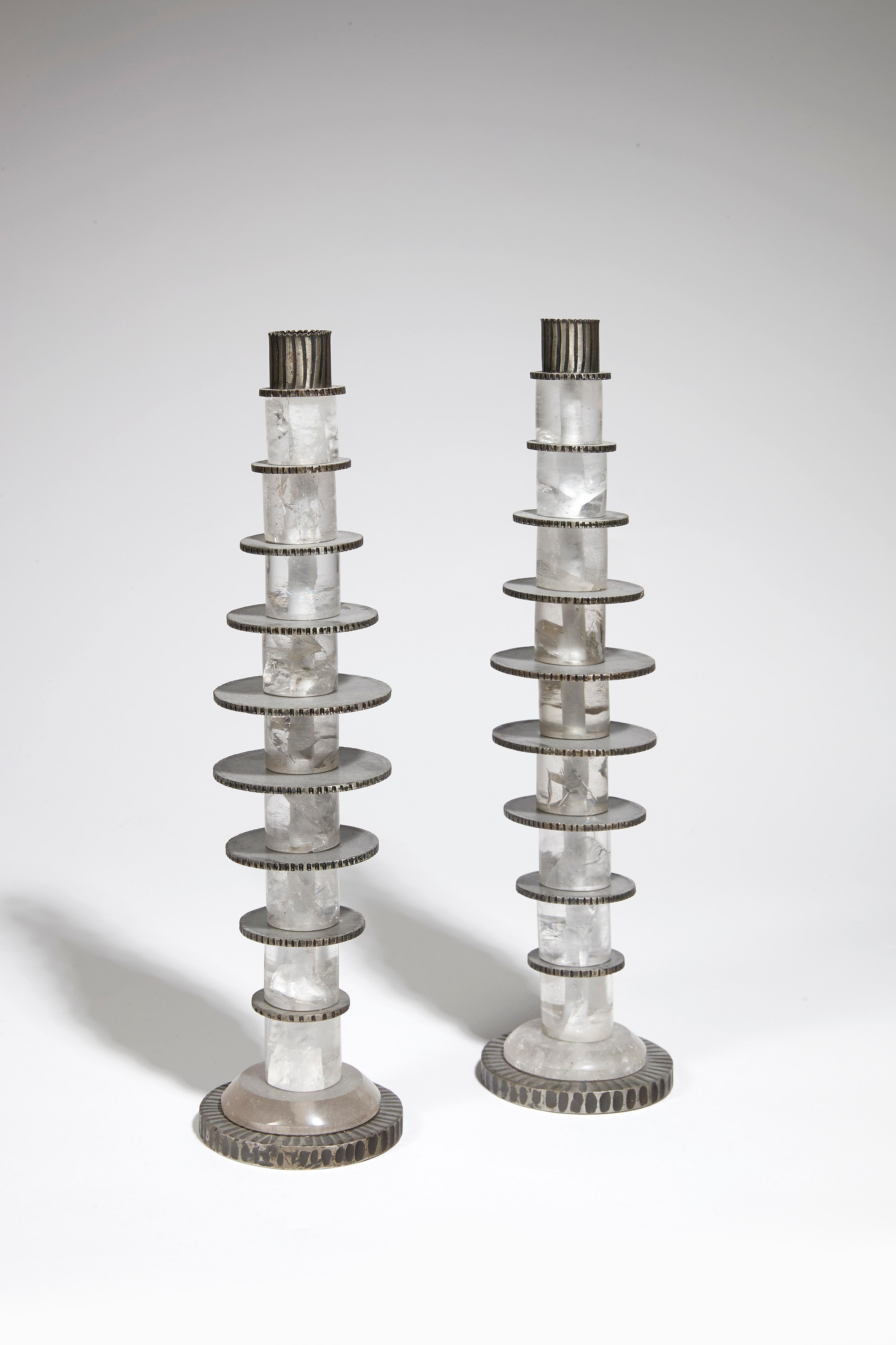 French Soucoupe Candlesticks