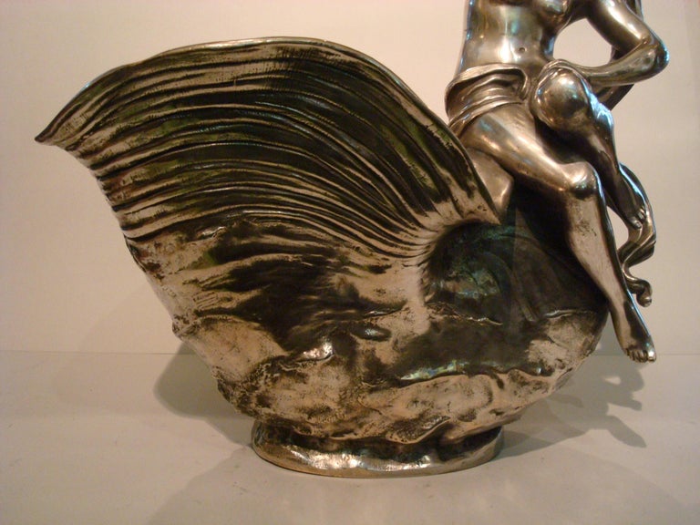 Classic Nude Women Bronze Sculpture Champagne, Wine Cooler, France at