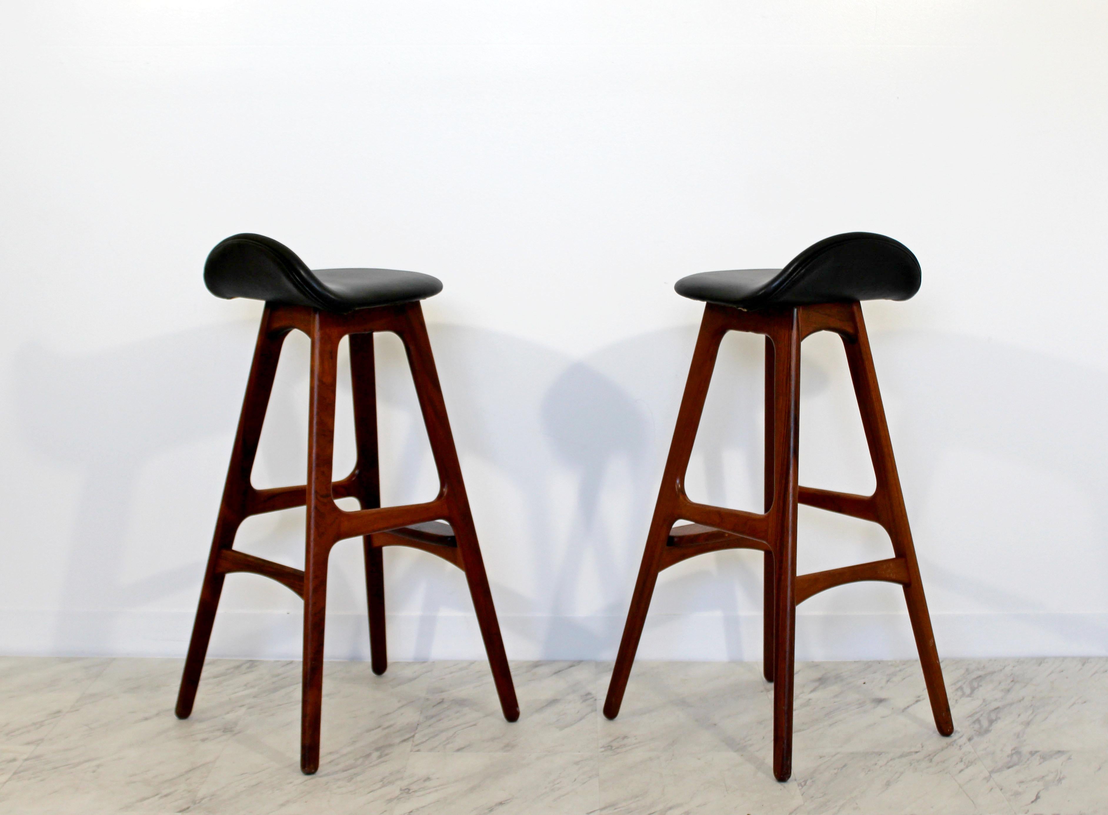 mid century teak bar stools