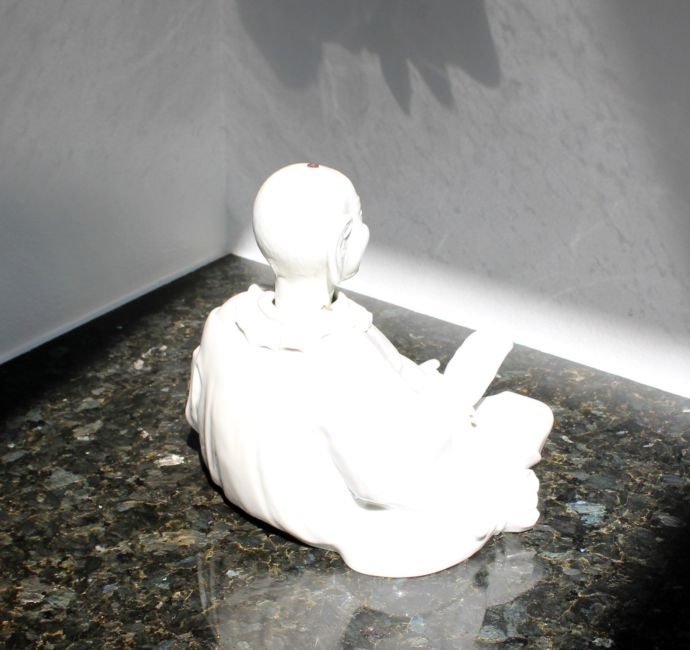 Antique Meissen Porcelain Articulated Nodder Nodding Head Pagoda Figure White In Good Condition In Keego Harbor, MI