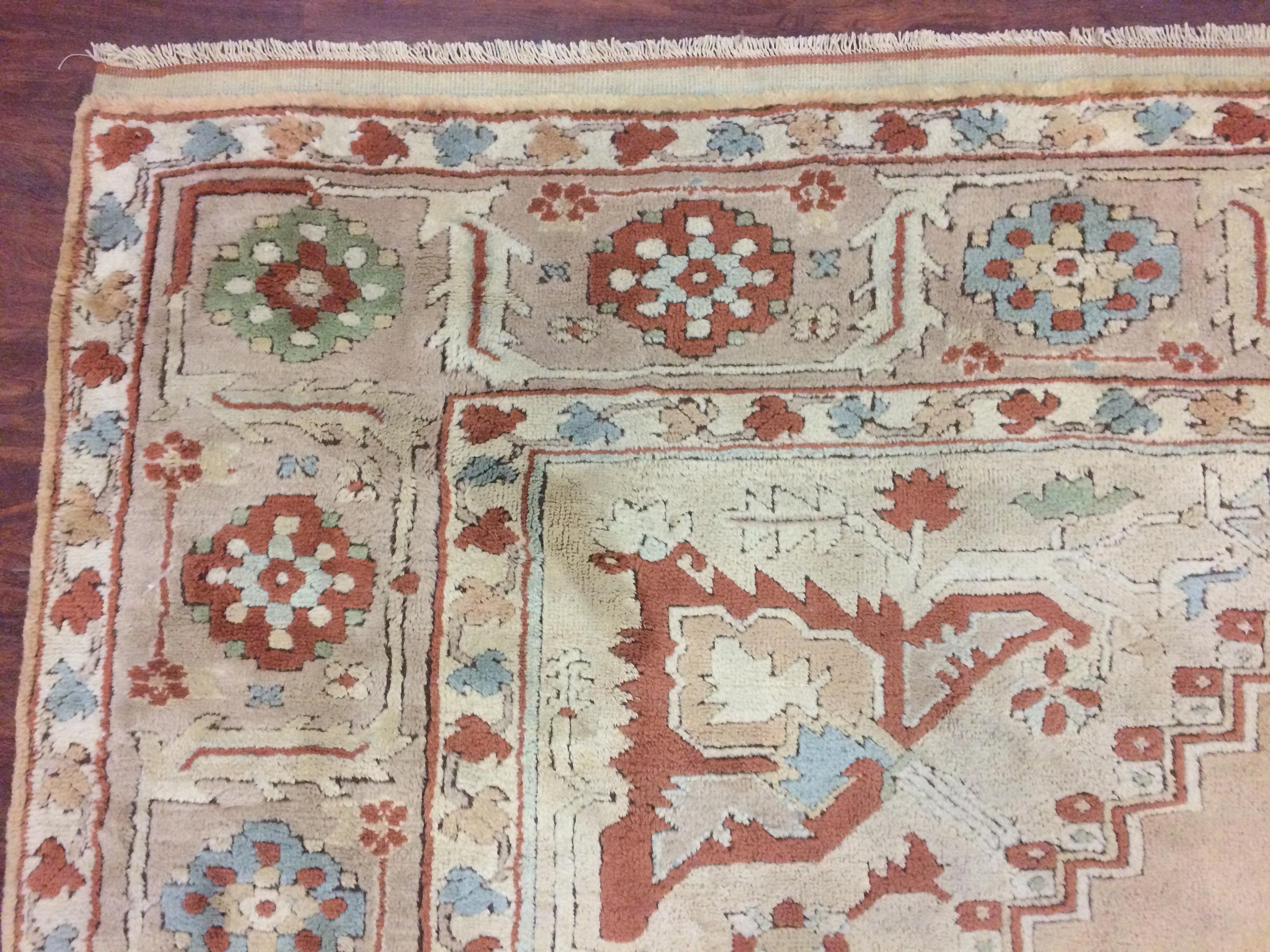 Hand-Knotted Vintage Serapi Rug, circa 1970 For Sale