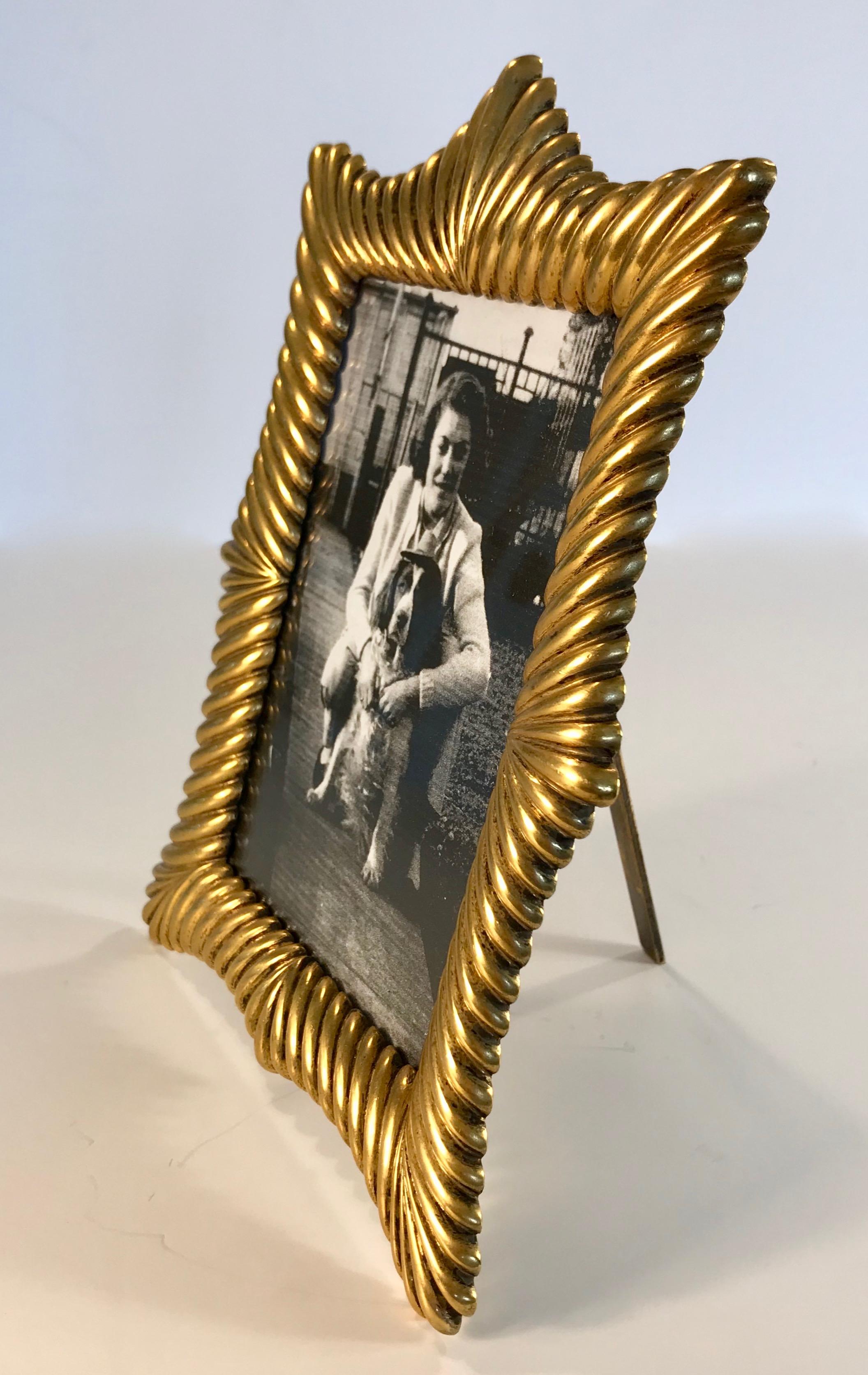 Doré Gilt Bronze French Picture Frame In Good Condition In Dallas, TX