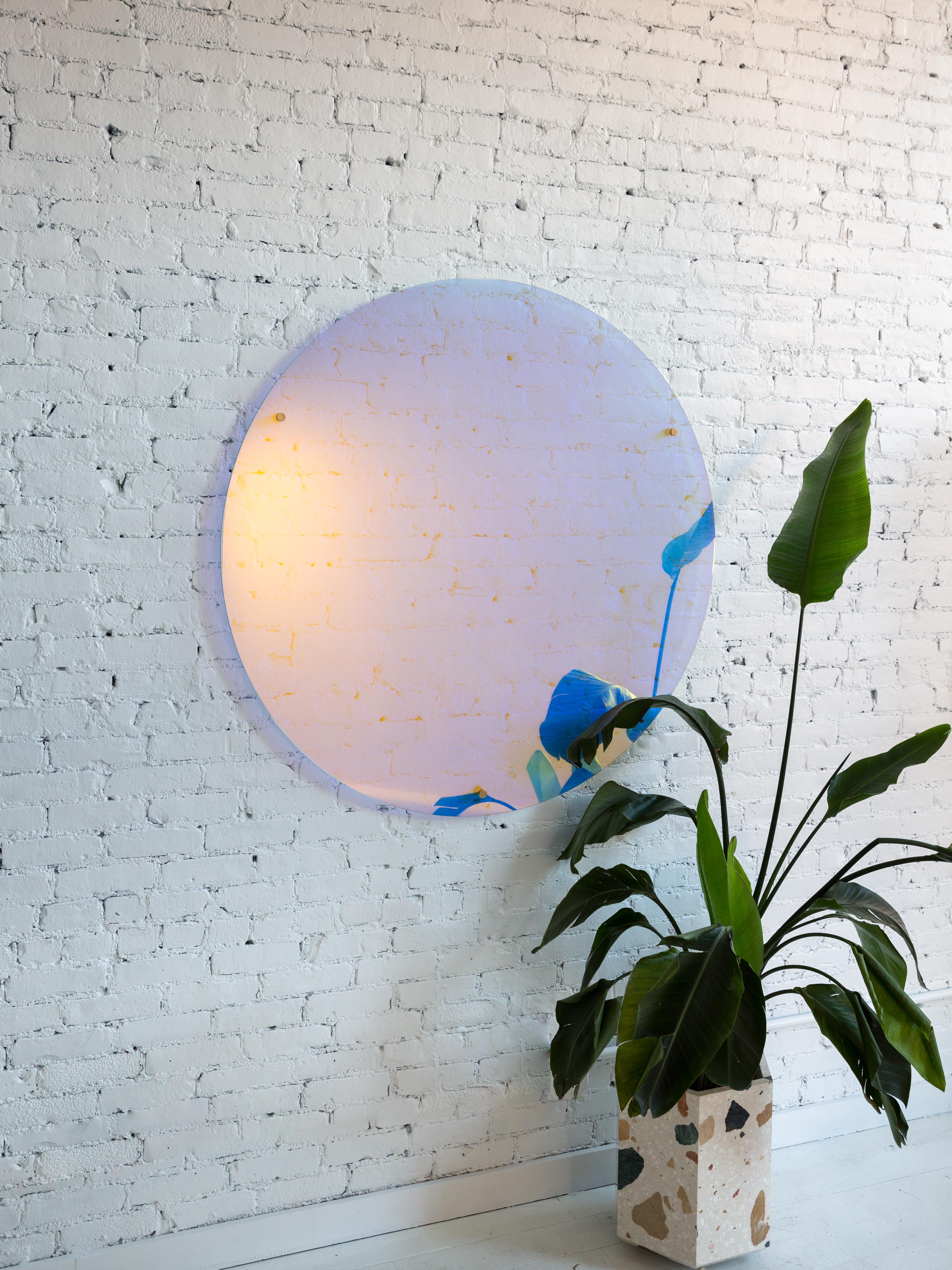 Hand-Crafted Contemporary Floating Stand off Mirror by Fort Standard, in Stock