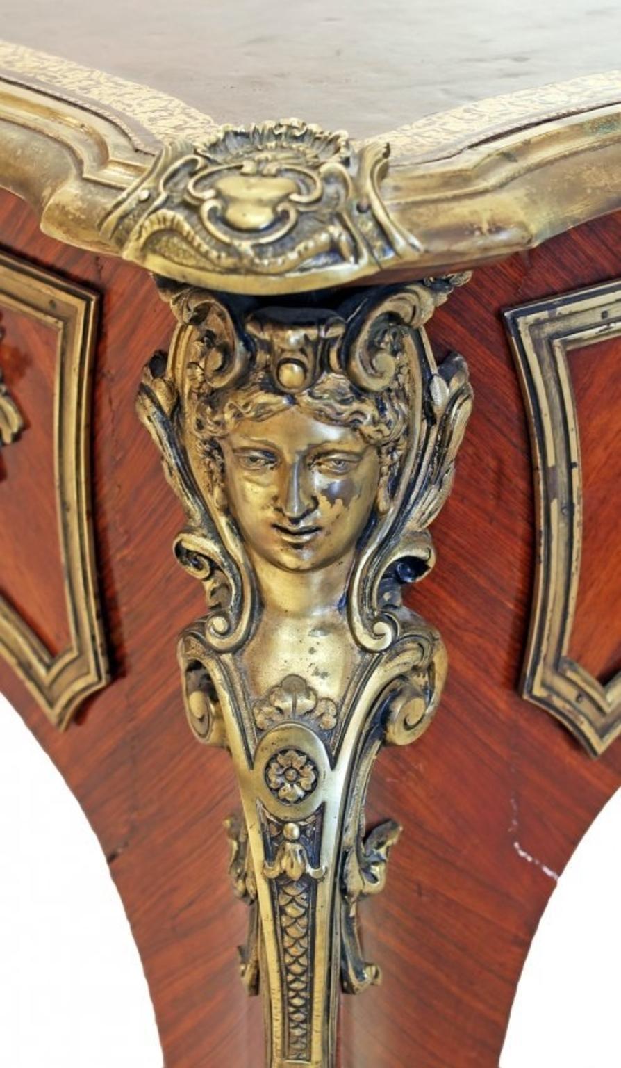 19th Century French Gilt-Bronze Mounted Bureau Plat For Sale