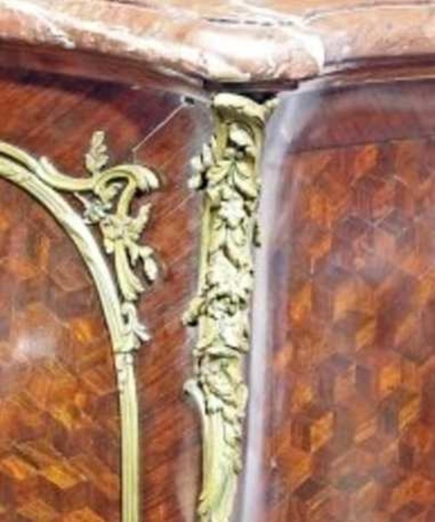 XX secolo Francois Link, stile Luigi XV, Mueble d'appui in legno di re e intarsio con montatura in ormù in vendita
