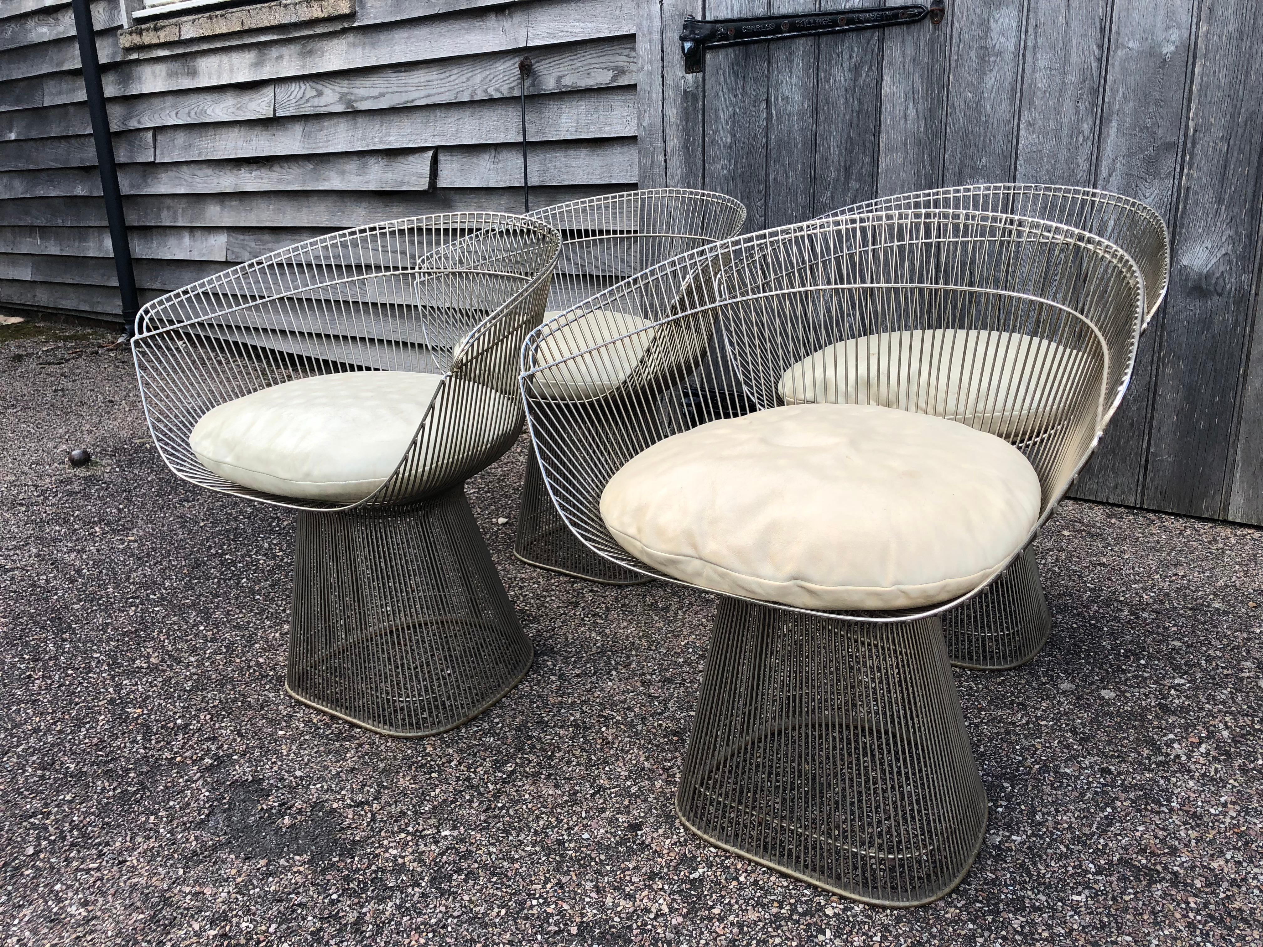Central American Set of Four Warren Platner Chairs, circa 1970
